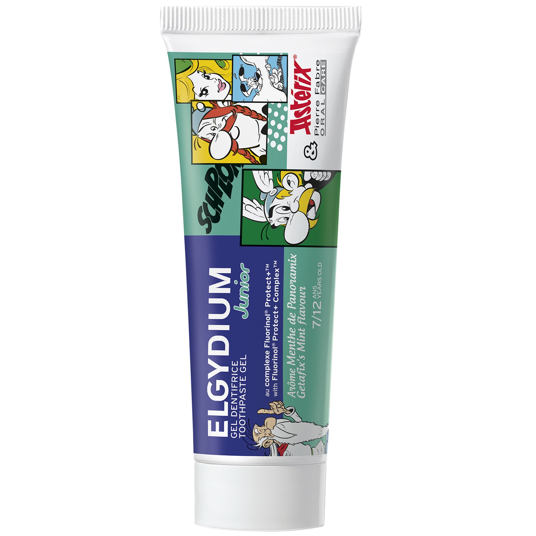 Pierre Fabre Oral Care Elgydium Gel Dentrifice Asterix Junior Toothpaste Οδοντόκρεμα με Απαλή Γεύση Μέντας για Παιδιά Ηλικίας 7 Έως 12 Ετών 50ml