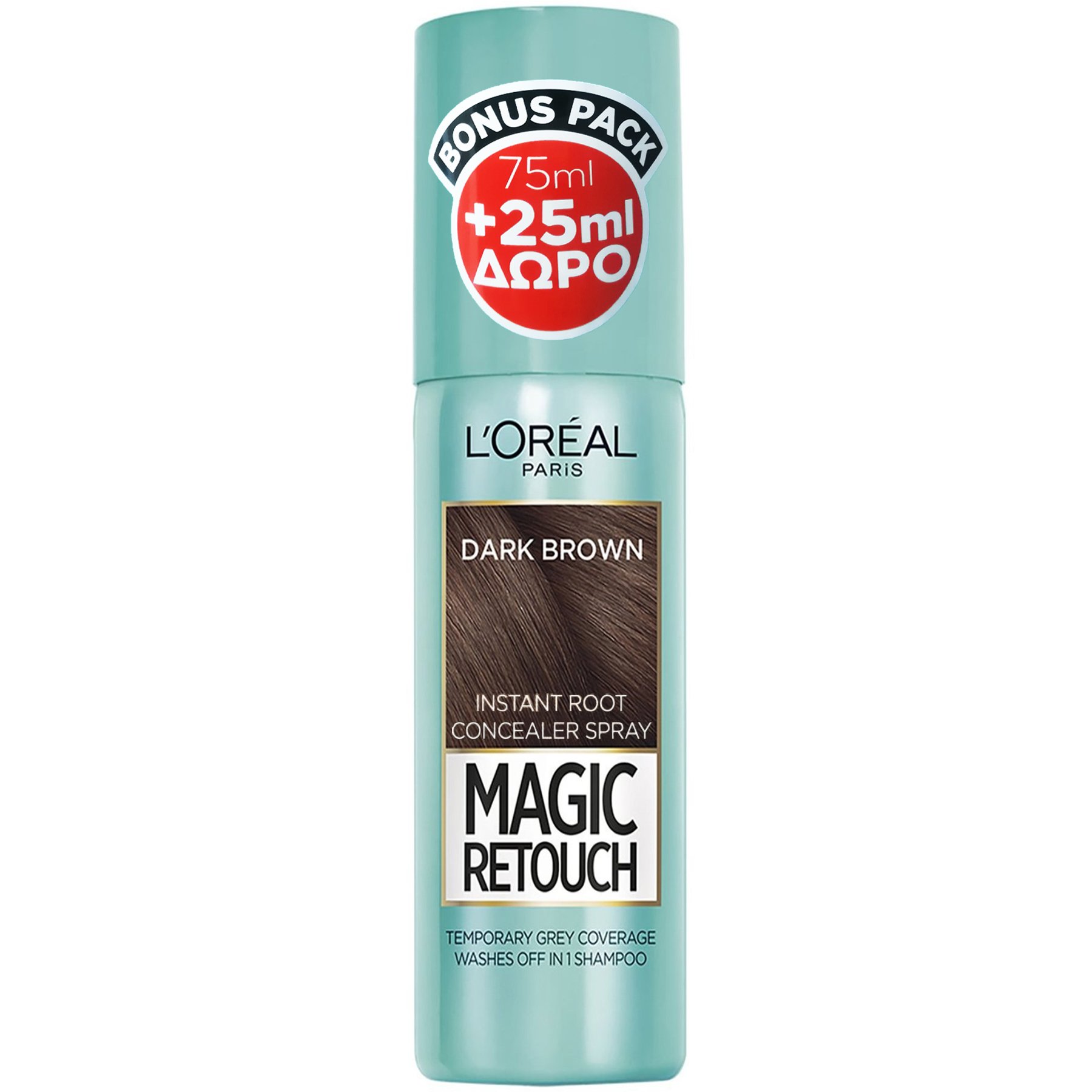 L'oreal Paris Promo Magic Retouch Spray Κάλυψης Λευκών Ριζών Σκούρο Καστανό 100ml - Dark Brown 49095