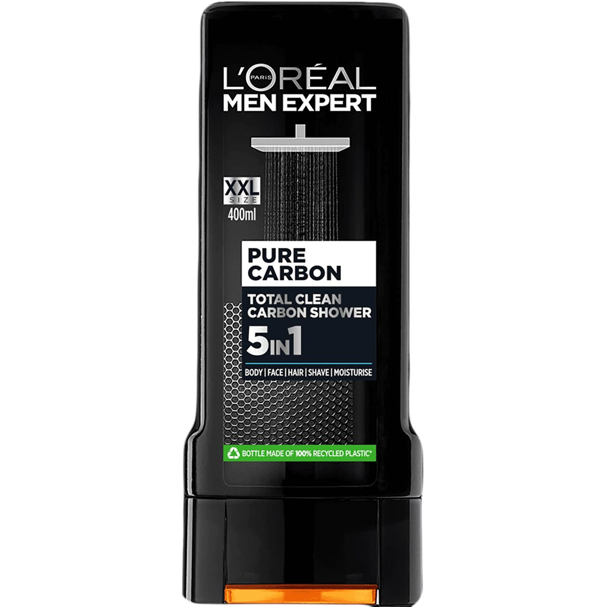 Loreal Paris L'oreal Paris Men Expert Pure Carbon 5 in 1 Total Clean Shower Ανδρικό Ενυδατικό Shampoo & Αφρόλουτρο Σώματος με Ενισχυμένο Καθαρό Άνθρακα 400ml