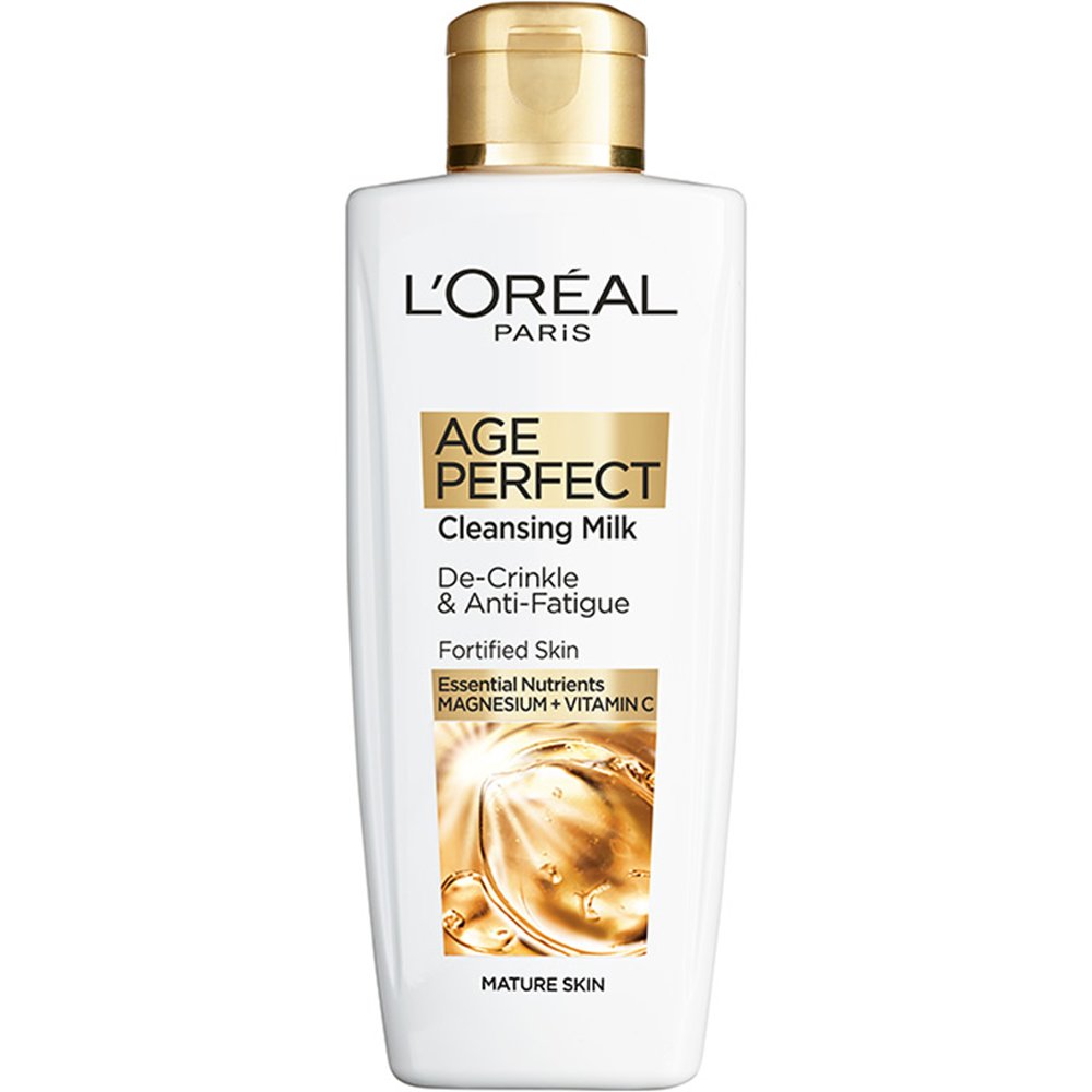 Loreal Paris L'oreal Paris Age Perfect Classic Θρεπτικό Γαλάκτωμα Καθαρισμού Προσώπου με Μαγνήσιο & Βιταμίνη C για Ενδυνάμωση της Ώριμης Επιδερμίδας 200ml