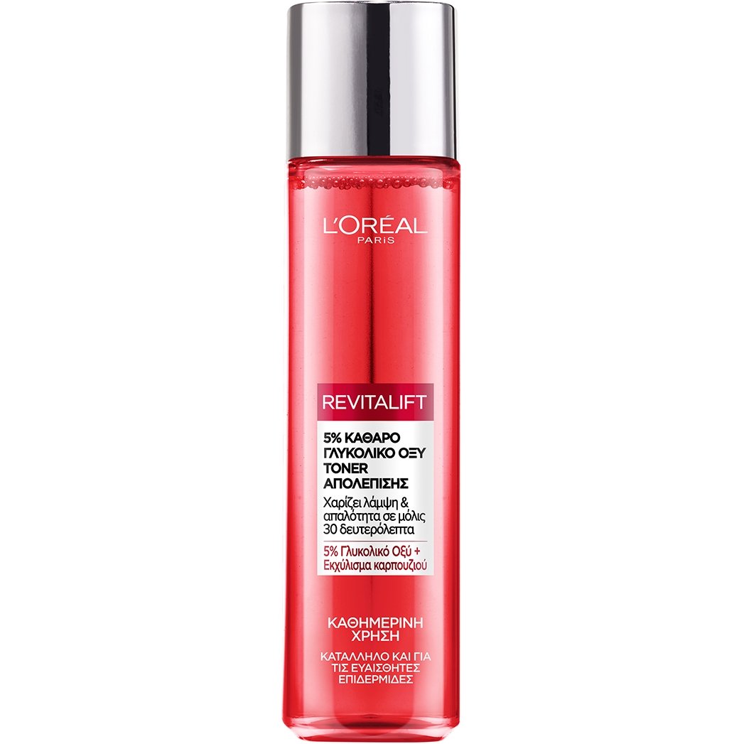 Loreal Paris L'oreal Paris Revitalift Glycolic Acid Peeling Toner Λοσιόν Απολέπισης Προσώπου Κατάλληλη για Ευαίσθητες Επιδερμίδες 180ml