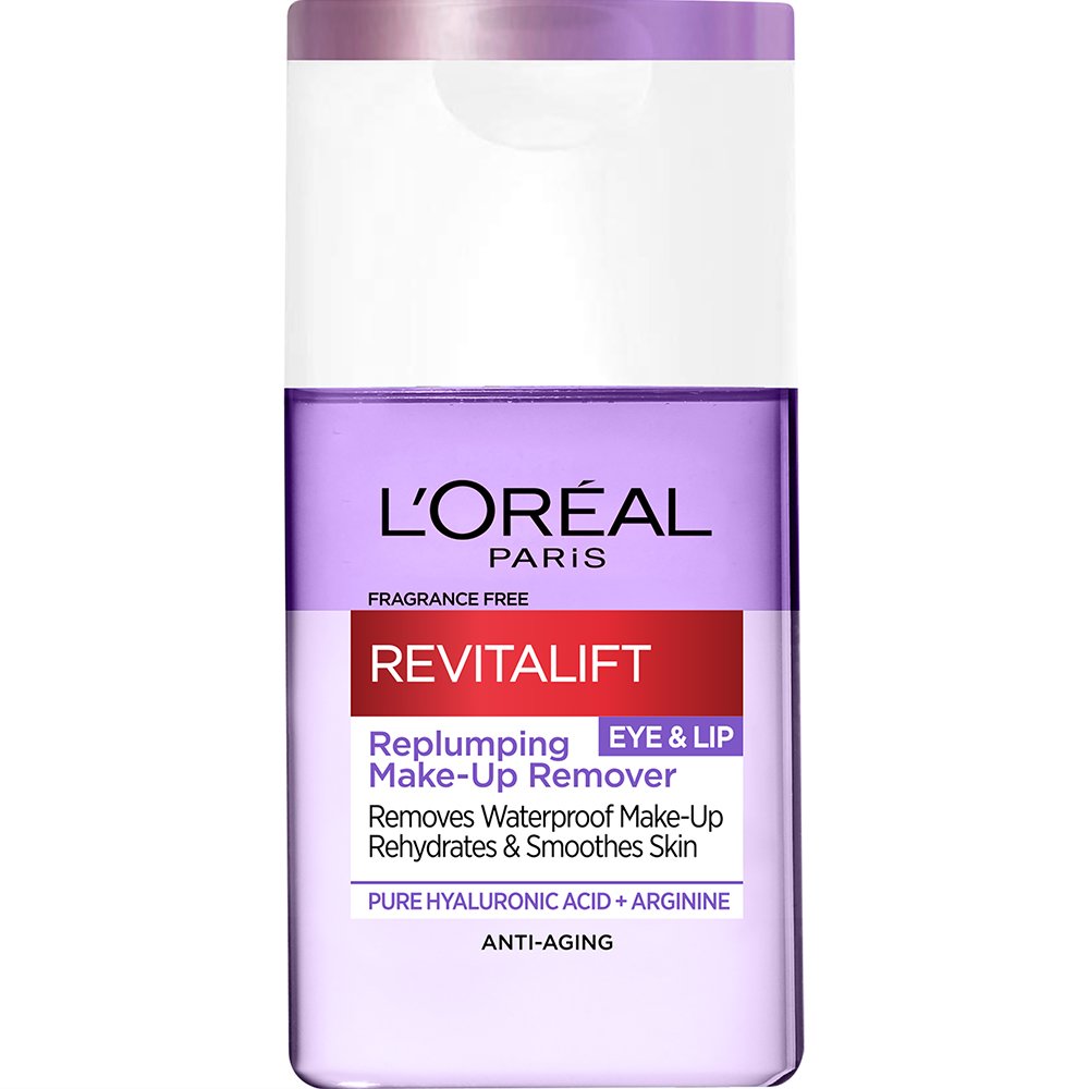 Loreal Paris L'oreal Paris Revitalift Filler Eye & Lip Replumping Make Up Remover Λοσιόν Ντεμακιγιάζ για Μάτια & Χείλη με Υαλουρονικό Οξύ & Αργινίνη 125ml