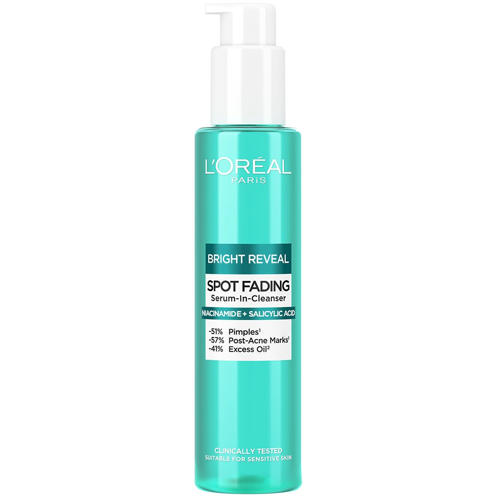 Loreal Paris L'oreal Paris Bright Reveal Spot Fading Serum-in-Cleanser Gel Καθαρισμού Προσώπου με Νιασιναμίδη & Σαλικυλικό Οξύ Κατά των Σκούρων Κηλίδων 150ml