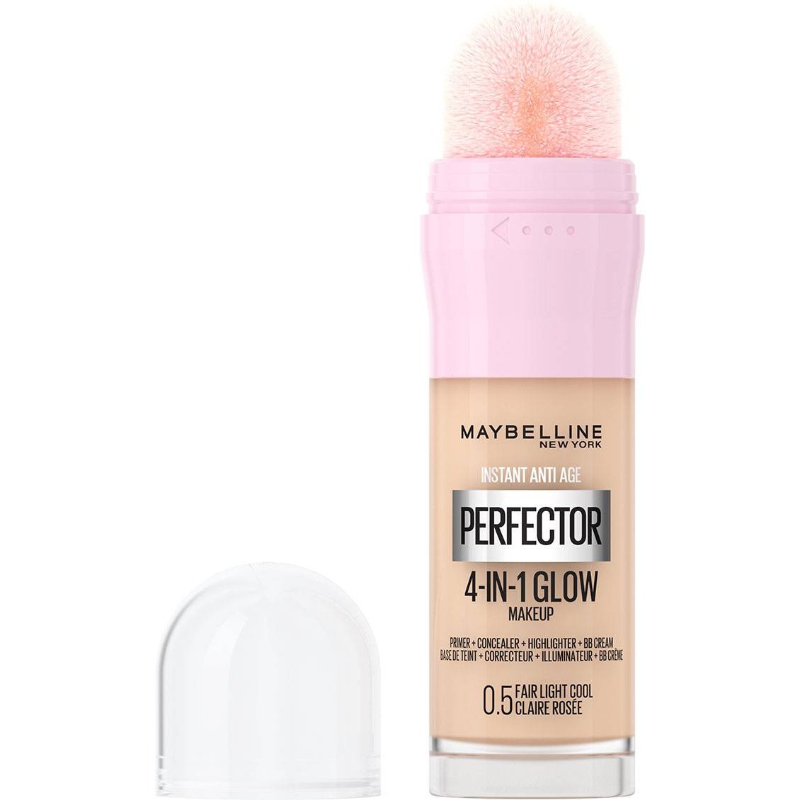 MAYBELLINE Maybelline Instant Anti-Age Perfector 4-in-1 Glow Makeup Πολυχρηστικό Makeup για Λαμπερή Επιδερμίδα με Σφουγγαράκι 20ml - 0.5 Fair Light Cool