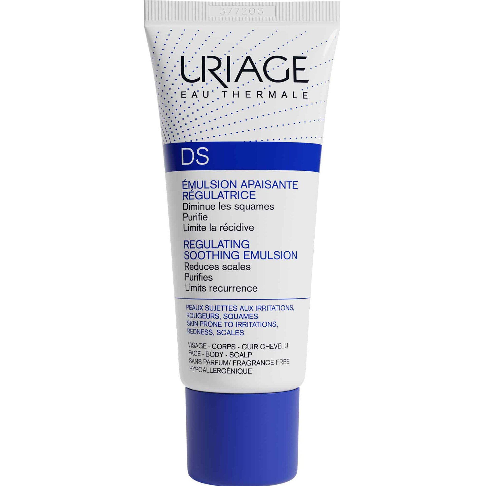 Uriage Uriage DS Regulating Soothing Emulsion Κρέμα Εξισορρόπησης για Πρόσωπο - Σώμα - Μαλλιά που Μειώνει τους Ερεθισμούς, το Ξεφλούδισμα & την Ερυθρότητα 40ml