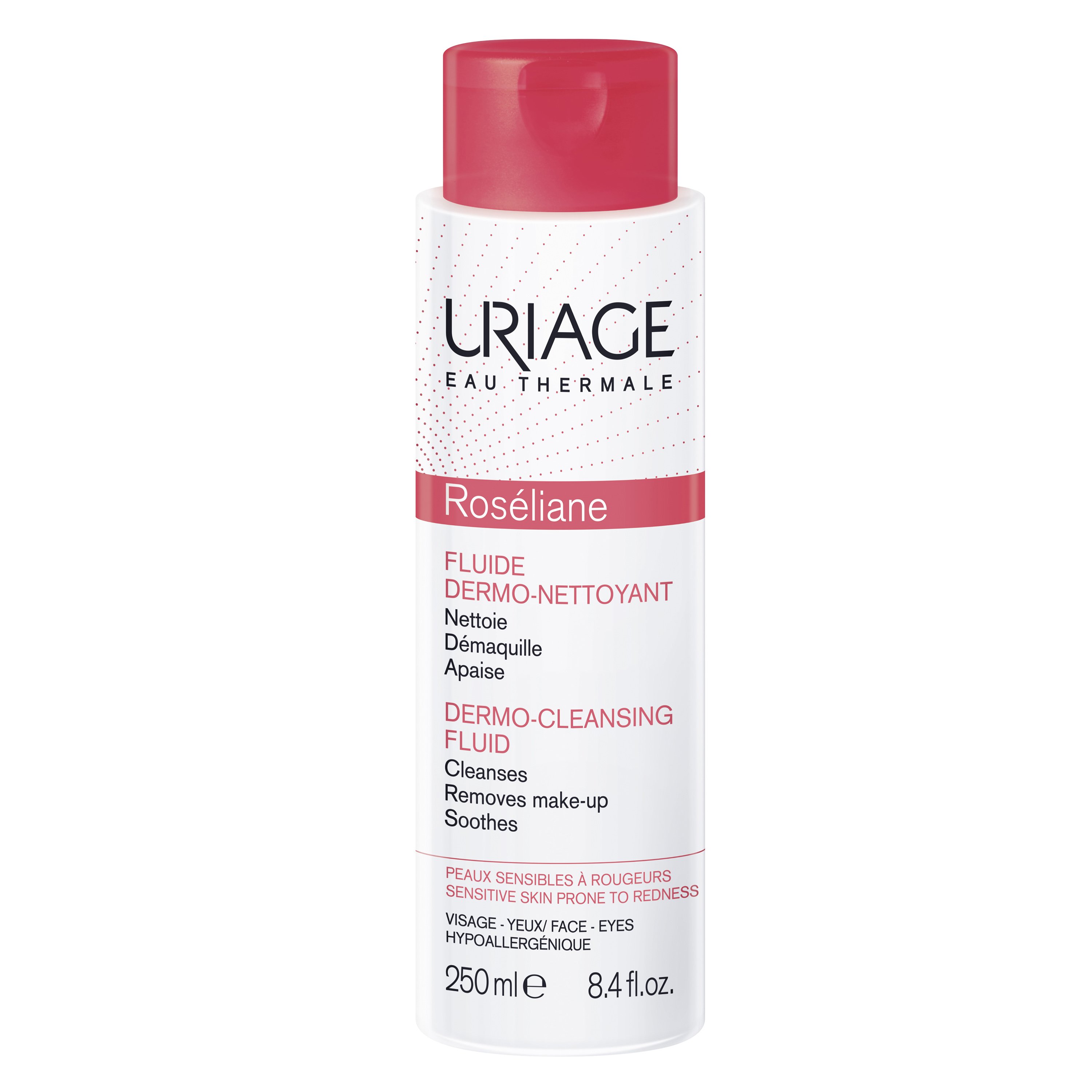 Uriage Uriage Eau Thermale Roseliane Dermo Cleansing Fluid Λοσιόν Καθαρισμού Προσώπου, Κατάλληλη για Ευαίσθητες Επιδερμίδες 250ml