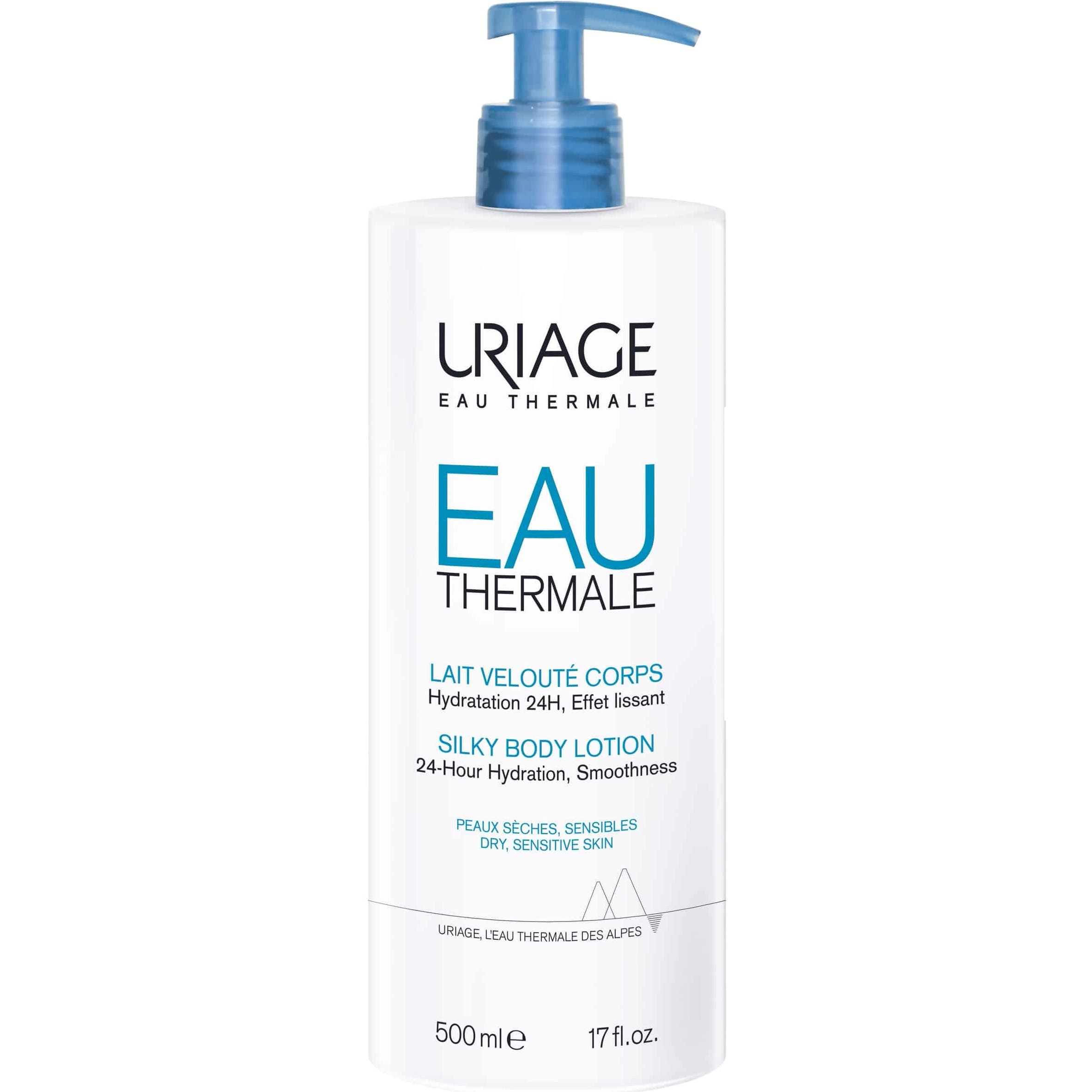 Uriage Uriage Eau Thermale Silky Body Lotion Λοσιόν Σώματος 24ωρης Ενυδάτωσης για Ευαίσθητες & Ξηρές Επιδερμίδες 500ml