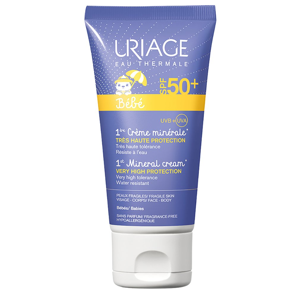 Uriage Uriage Bebe 1st Mineral Cream Spf50+ Βρεφική Αντηλιακή Κρέμα Προσώπου, Σώματος Πολύ Υψηλής Προστασίας 50ml