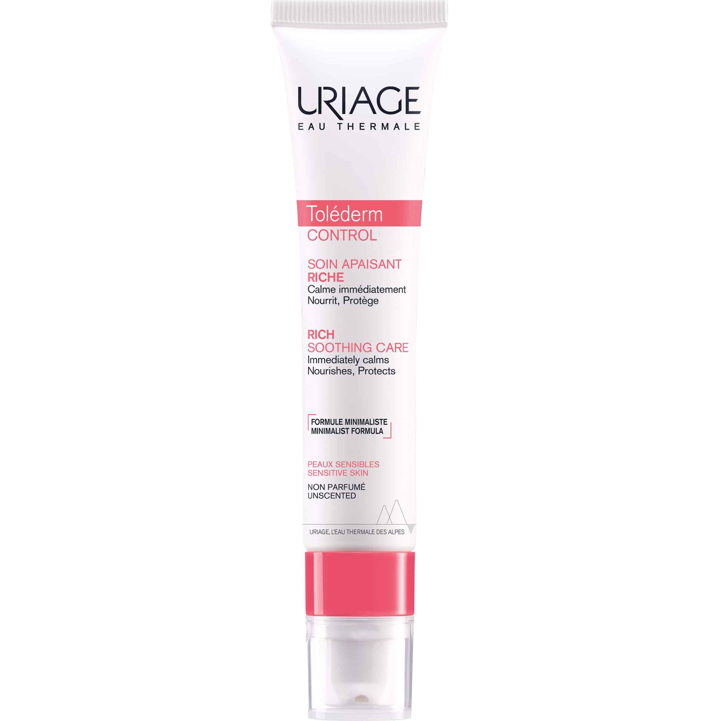 Uriage Uriage Tolederm Control Rich Soothing Care Καταπραϋντική Κρέμα Προσώπου Πλούσιας Υφής για Ευαίσθητα, Αλλεργικά & Δυσανεκτικά Δέρματα 40ml