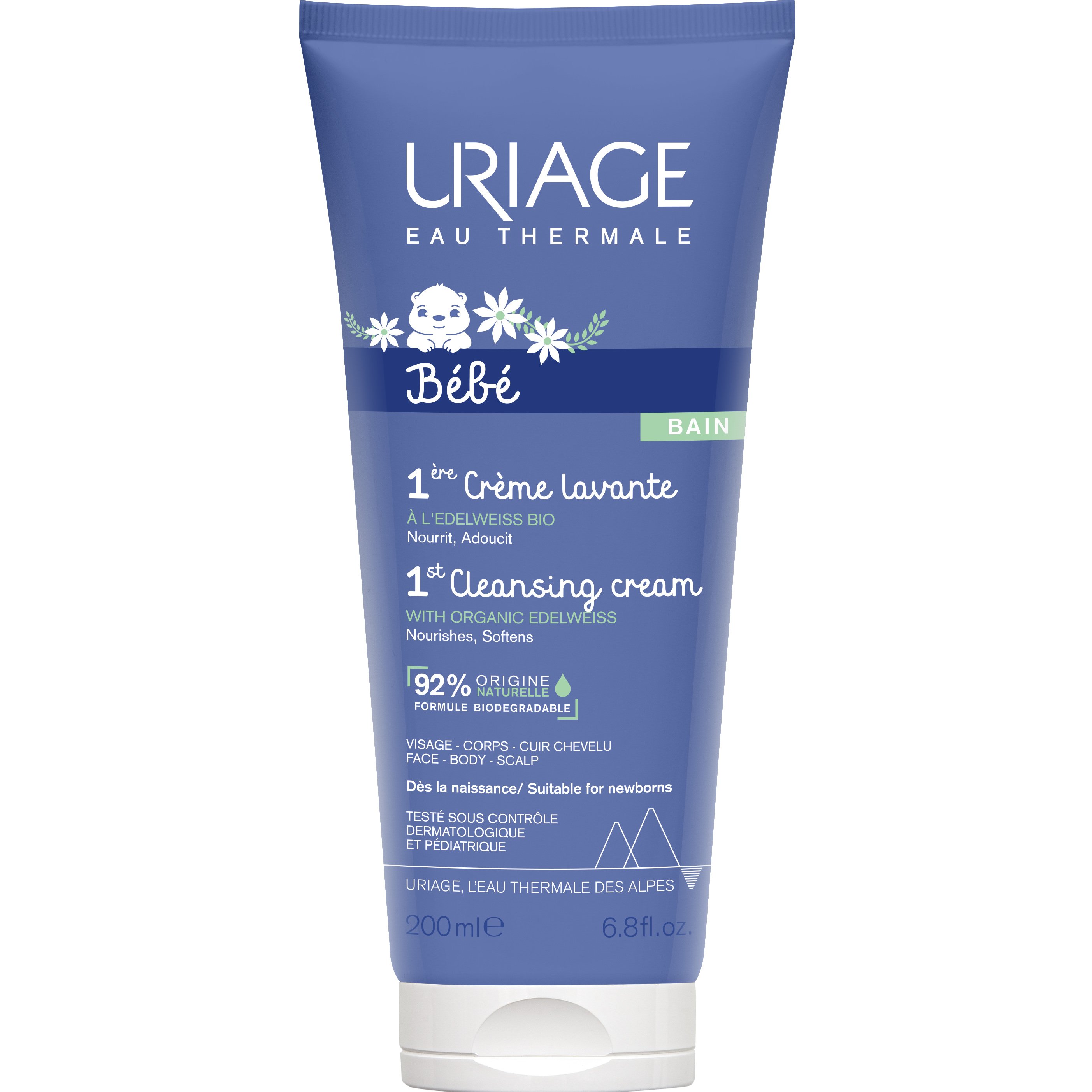 Uriage Uriage Bebe Bain 1st Cleansing Cream Βρεφική Κρέμα Καθαρισμού Χωρίς Σαπούνι 200ml