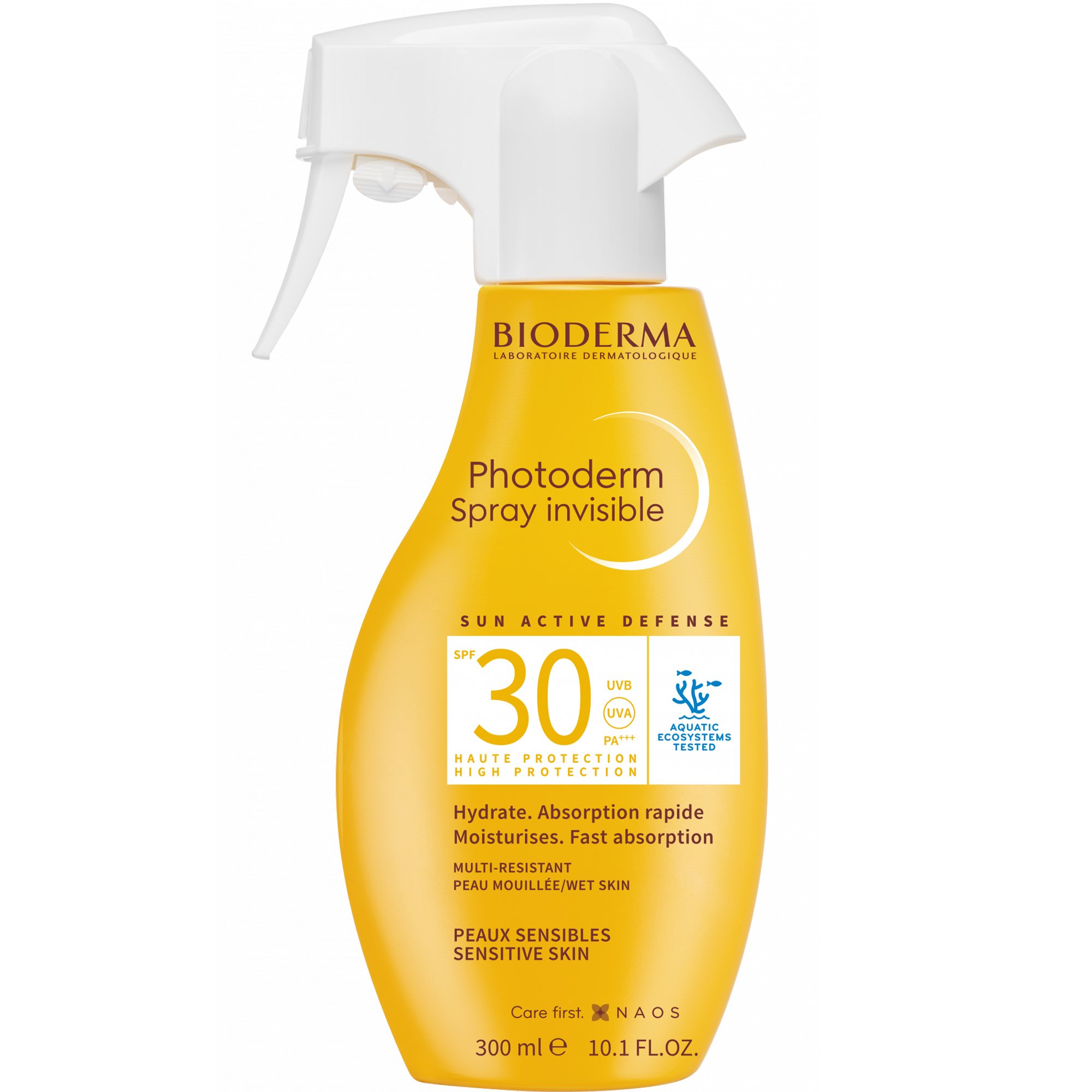 Bioderma Bioderma Photoderm Sun Active Defense Spf30 Invisible Spray Αντηλιακό Spray Προσώπου - Σώματος Υψηλής Προστασίας για Ευαίσθητο Δέρμα με Ενυδατική Δράση & Αόρατο Αποτέλεσμα Χωρίς Λευκά Ίχνη 300ml