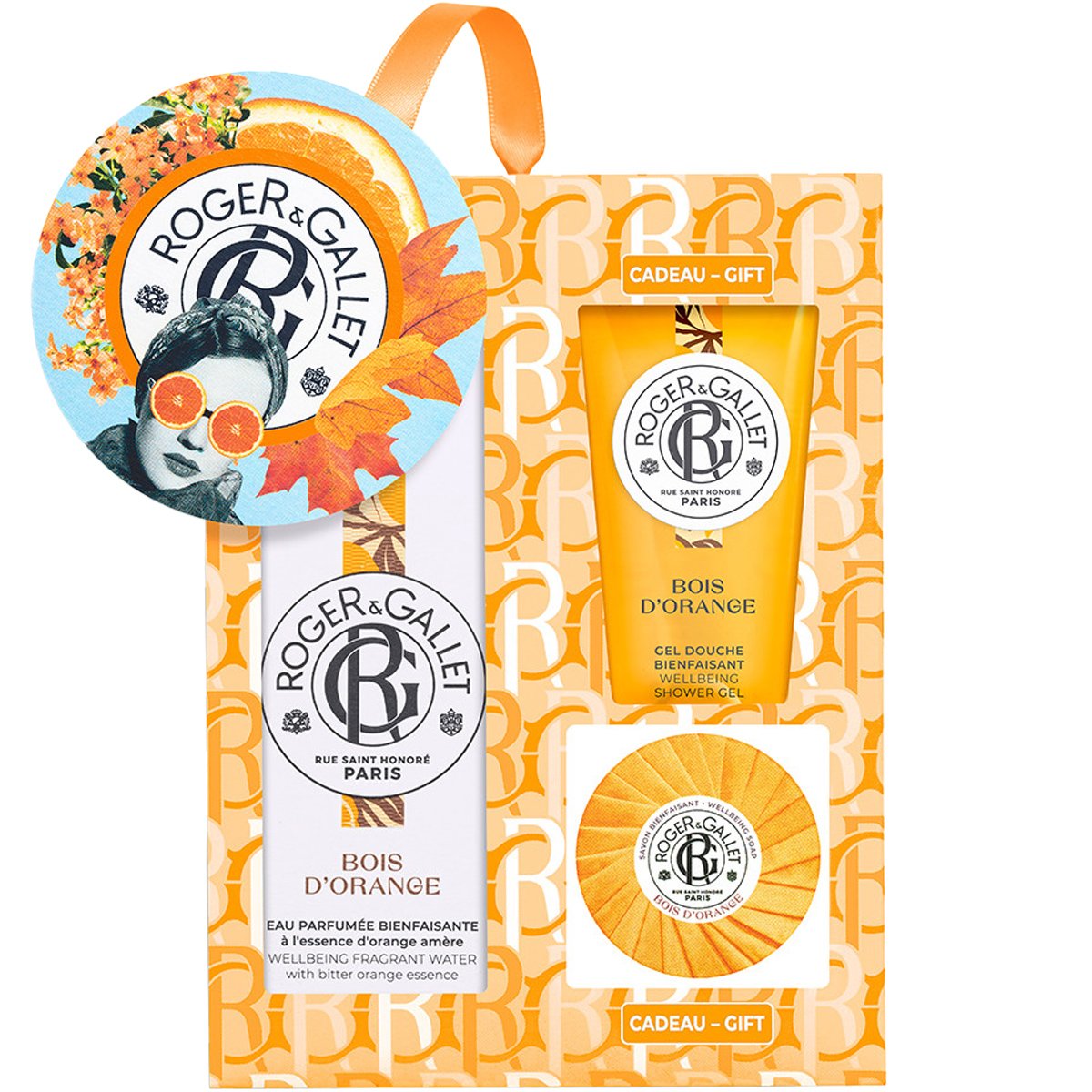 Roger & Gallet Roger & Gallet Πακέτο Προσφοράς Bois d' Orange Wellbeing Fragnant Water 100ml & Δώρο Wellbeing Shower Gel 50ml & Δώρο Perfumed Body Soap Bar 50g