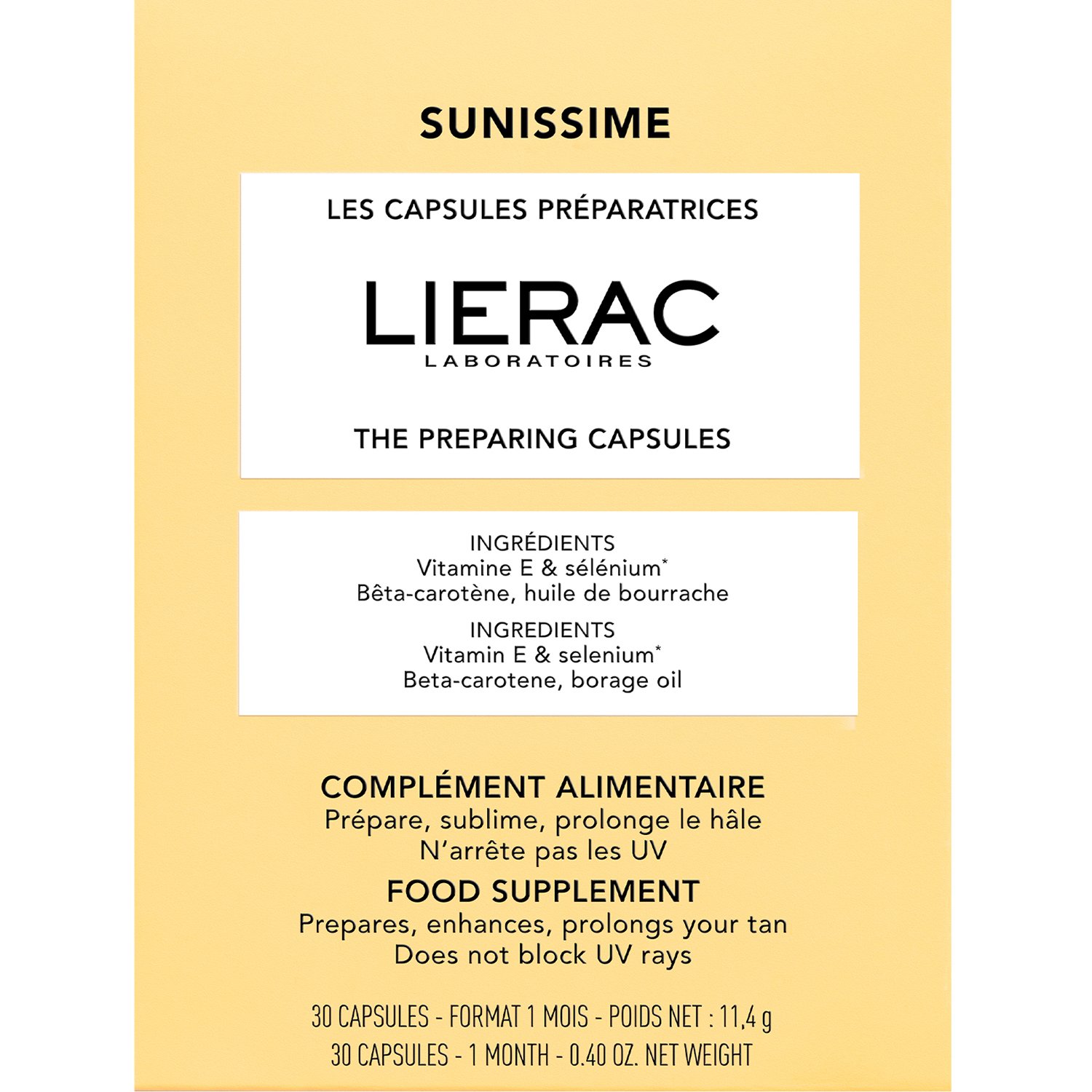 Lierac Sunissime The Preparing Tan Capsules Συμπλήρωμα Διατροφής με Βιταμίνη Ε, Σελήνιο & Εκχύλισμα Βοτάνων που Προετοιμάζει, Ενισχύει & Παρατείνει το Μαύρισμα 30caps φωτογραφία