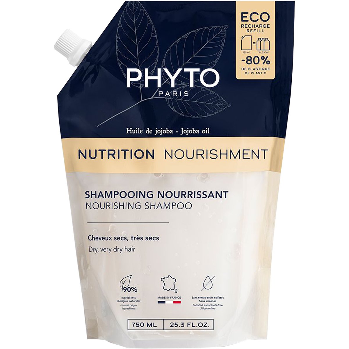 Phyto Paris Phyto Nutrition Nourishing Shampoo Σαμπουάν Θρέψης για Ξηρά & Πολύ Ξηρά Μαλλιά 750ml