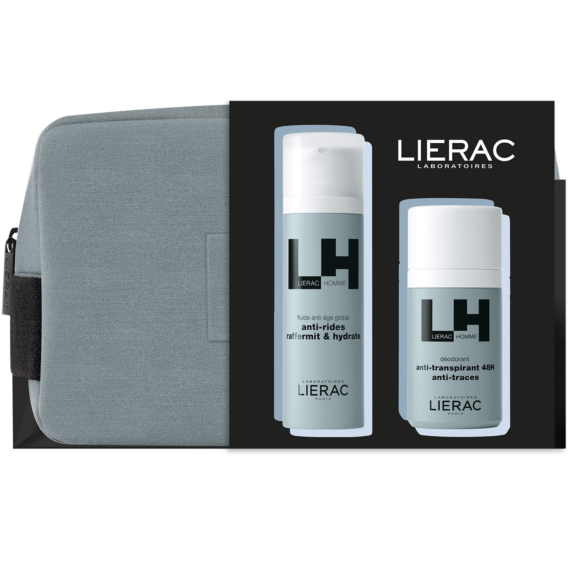 Lierac Lierac Promo Homme Anti-Rides Raffermit & Hydrate 50ml & Anti-Transpirant 48H Anti-Traces Deodorant 50ml & Δώρο Νεσεσέρ 1 Τεμάχιο