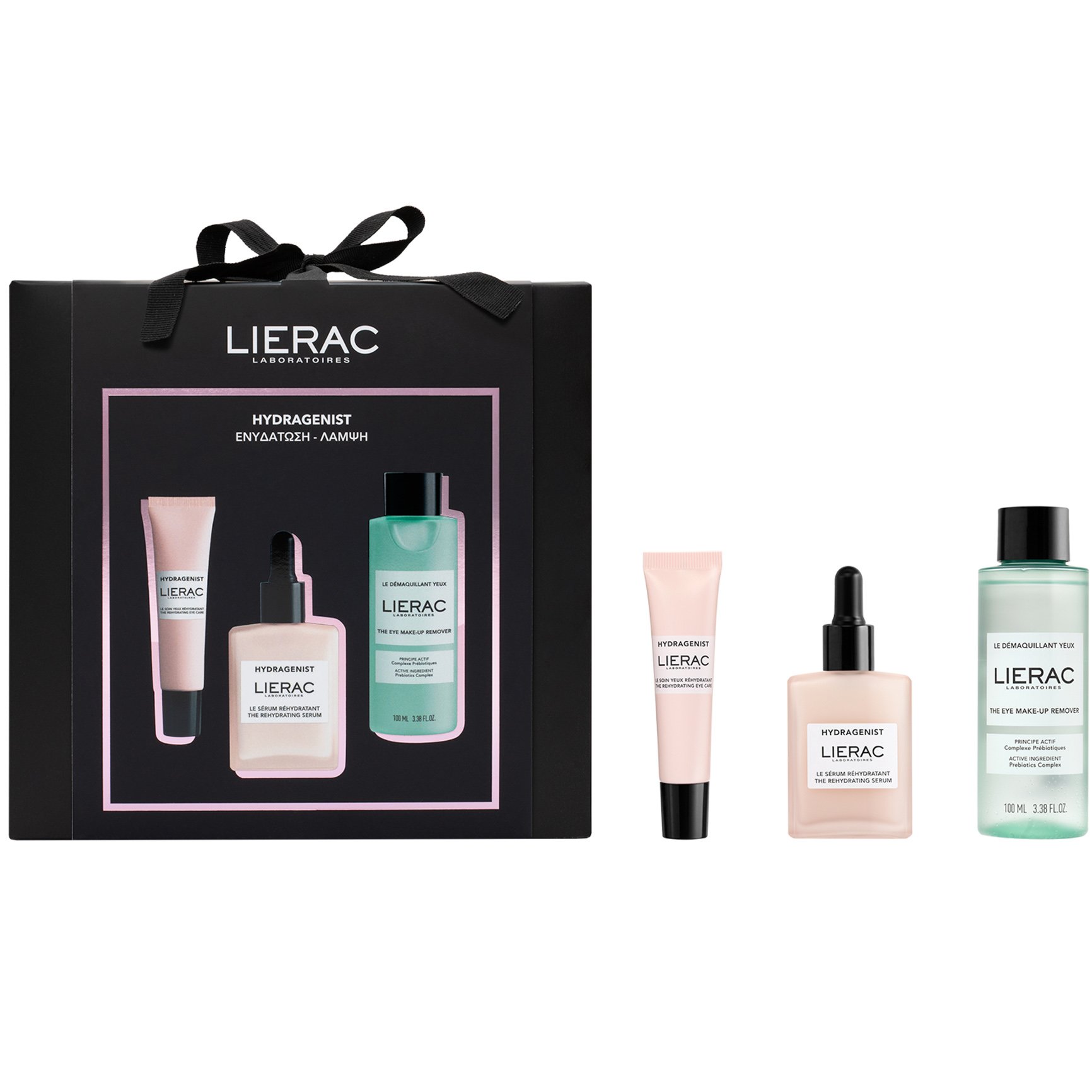 Lierac Lierac Promo Hydragenist The Rehdrating Eye Care 15ml & The Rehydrating Serum 30ml & The Eye Make-up Remover 100ml