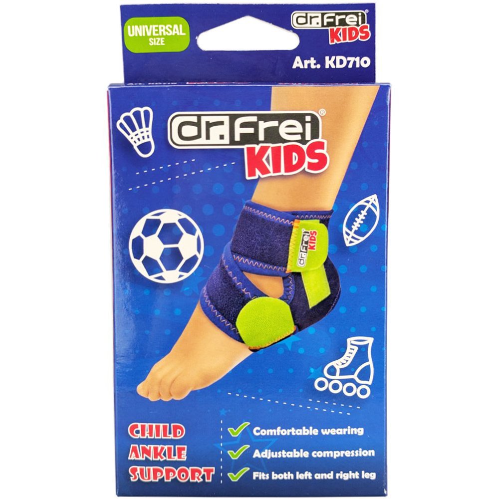 Dr.Frei Dr. Frei Kids Child Ankle Support Ανατομική Παιδική Επιστραγαλίδα με Υφασμάτινη Αυτοκόλλητη Επιφάνεια για Καλύτερη Εφαρμογή & Κράτημα 1 Τεμάχιο, Κωδ KD710