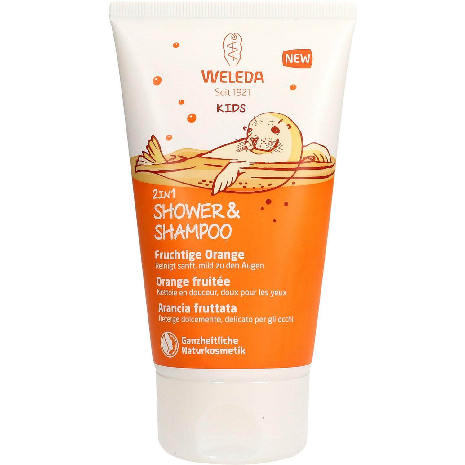 Weleda Weleda Kids 2 in 1 Shampoo & Body Wash Παιδικό Σαμπουάν & Αφρόλουτρο Φρουτώδες Πορτοκάλι 150ml