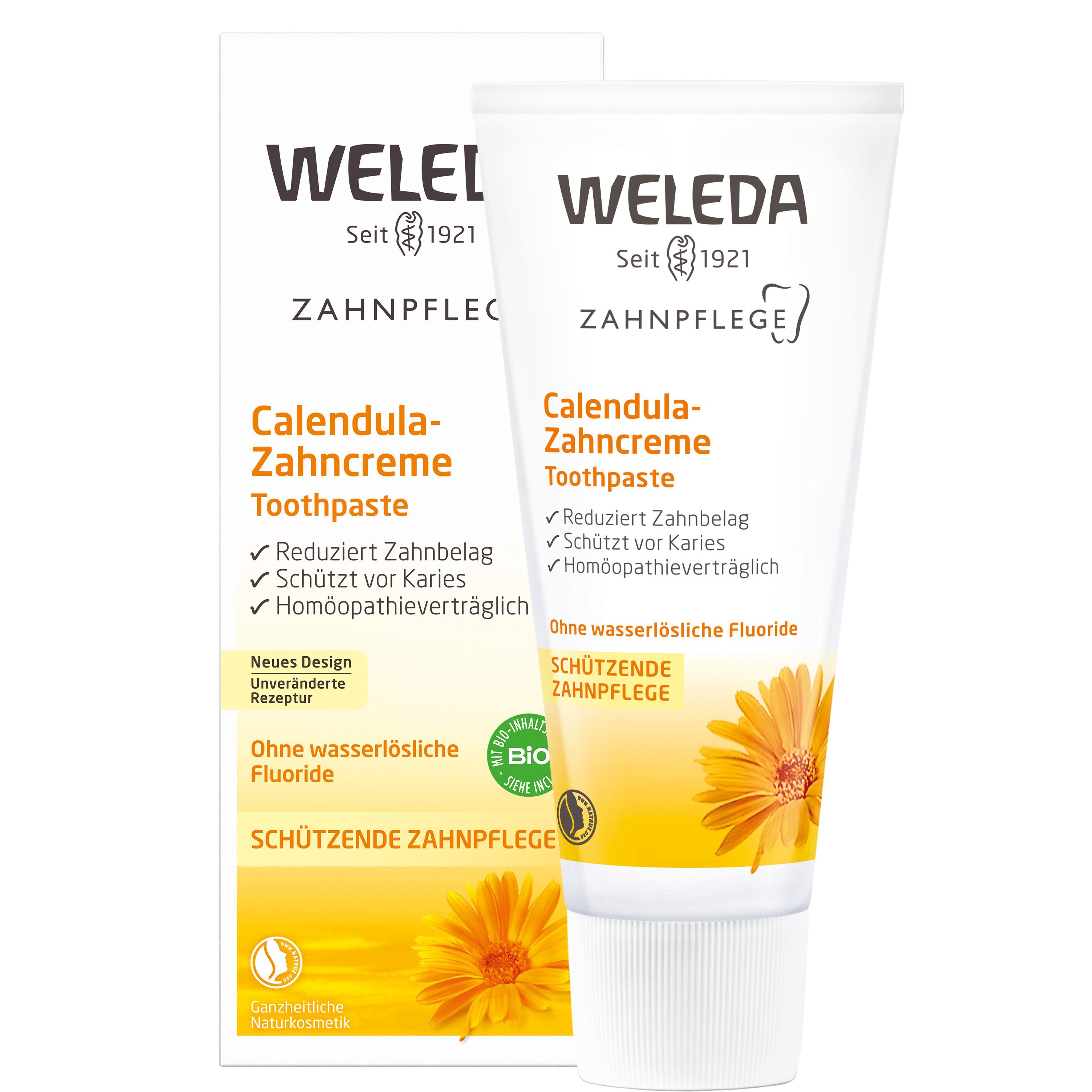 Weleda Weleda Calendula Toothpaste Οδοντόκρεμα Καλέντουλας με Μάραθο, Φυσικά Φυτικά Εκχυλίσματα & Μέταλλα, Χωρίς Μέντα 75ml