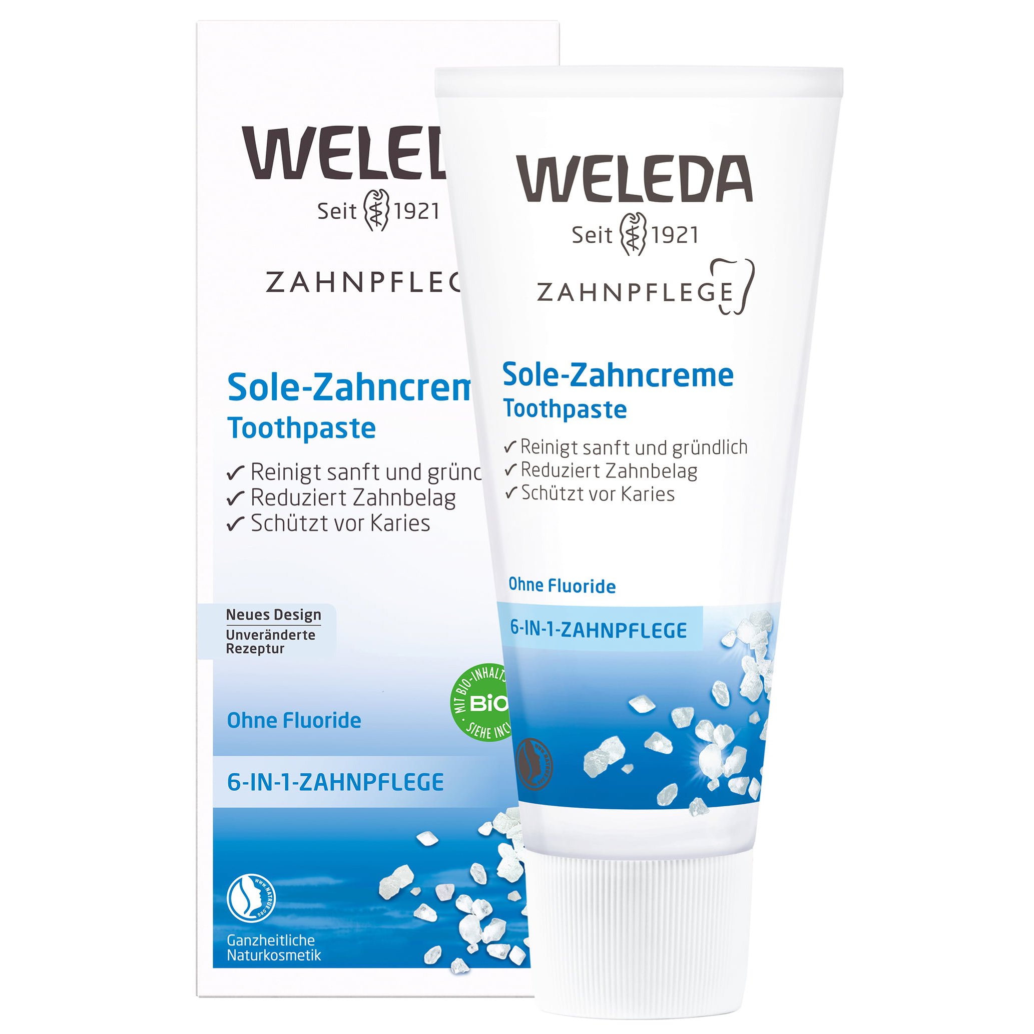 Weleda Weleda Salt Toothpaste Οδοντόκρεμα Άλατος Χωρίς Φθόριο με Θαλασσινό Αλάτι & Ήπια Ορυκτά Καθαριστικά 75ml