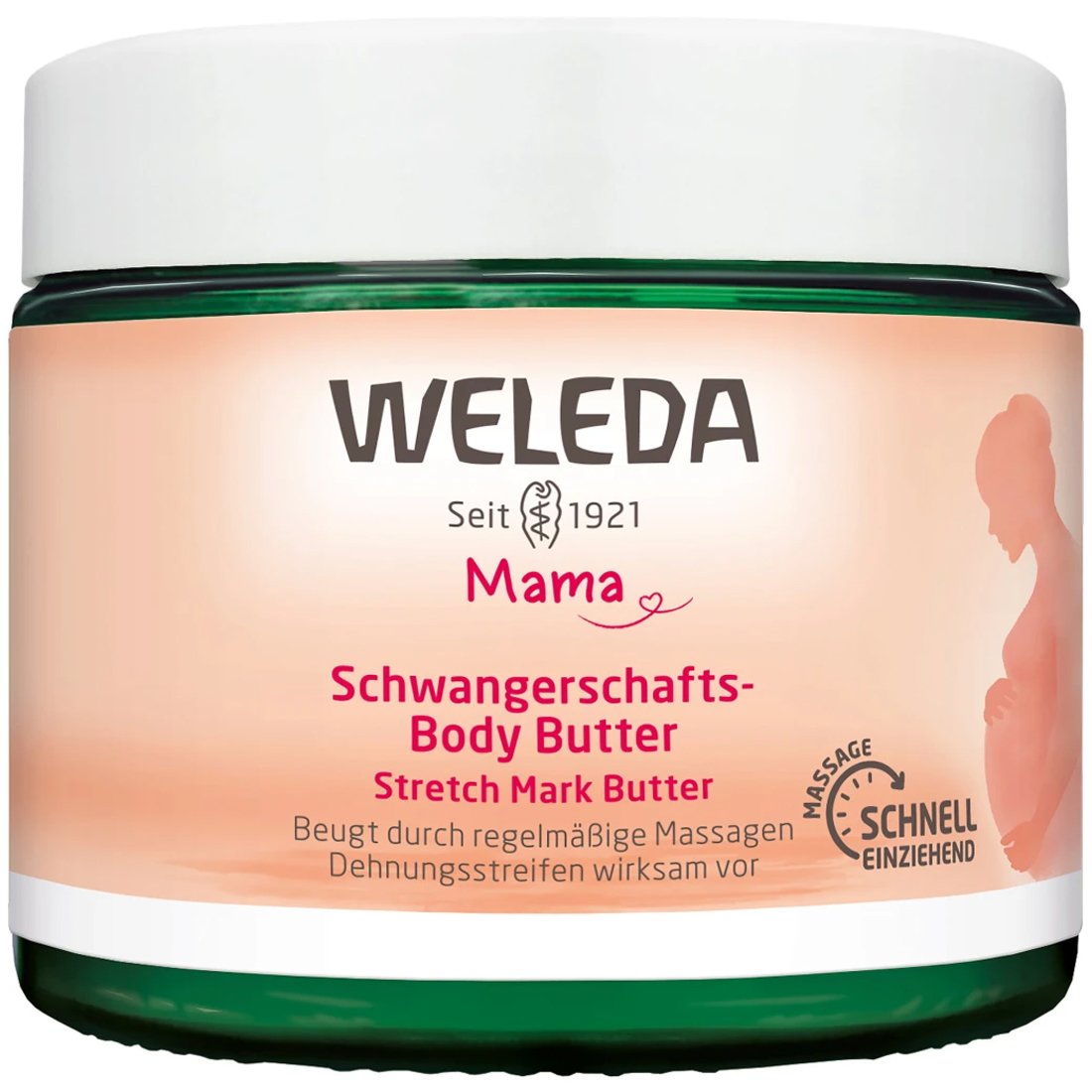 Weleda Weleda Mama Stretch Mark Bio Body Butter Θρεπτικό Βούτυρο Σώματος για Μασάζ Κατά των Ραγάδων 150ml