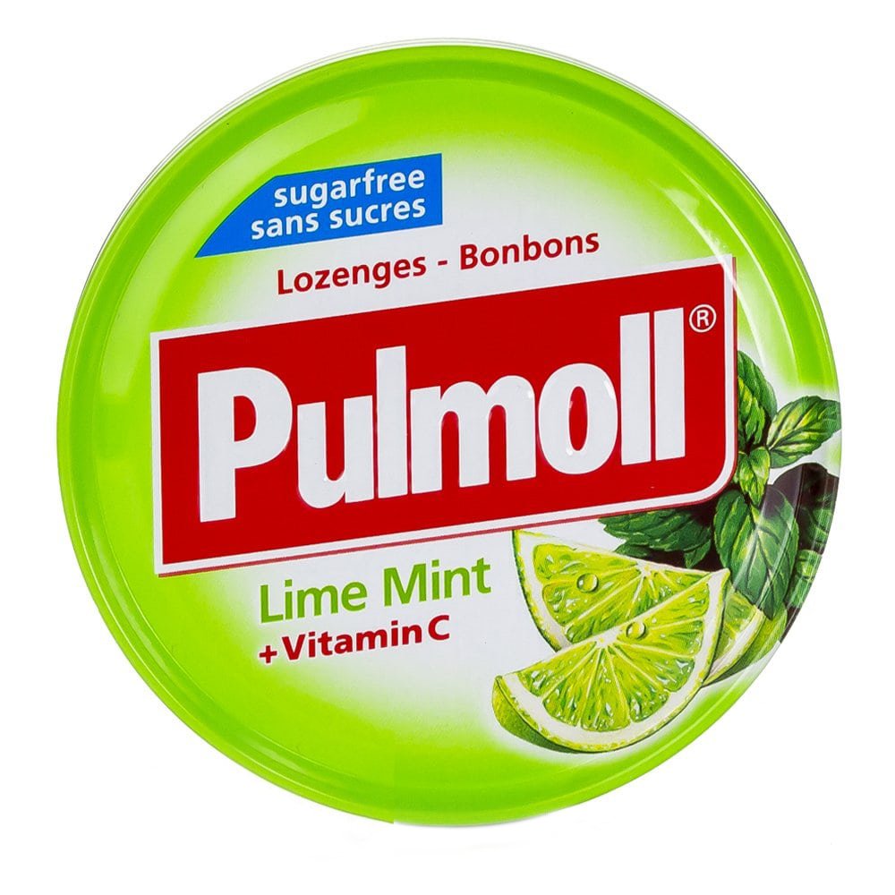 Pulmoll Pulmoll Candies with Lime Mint & Vitamin C Καραμέλες Γλυκολέμονο, Μέντα & Βιταμίνη C 45gr