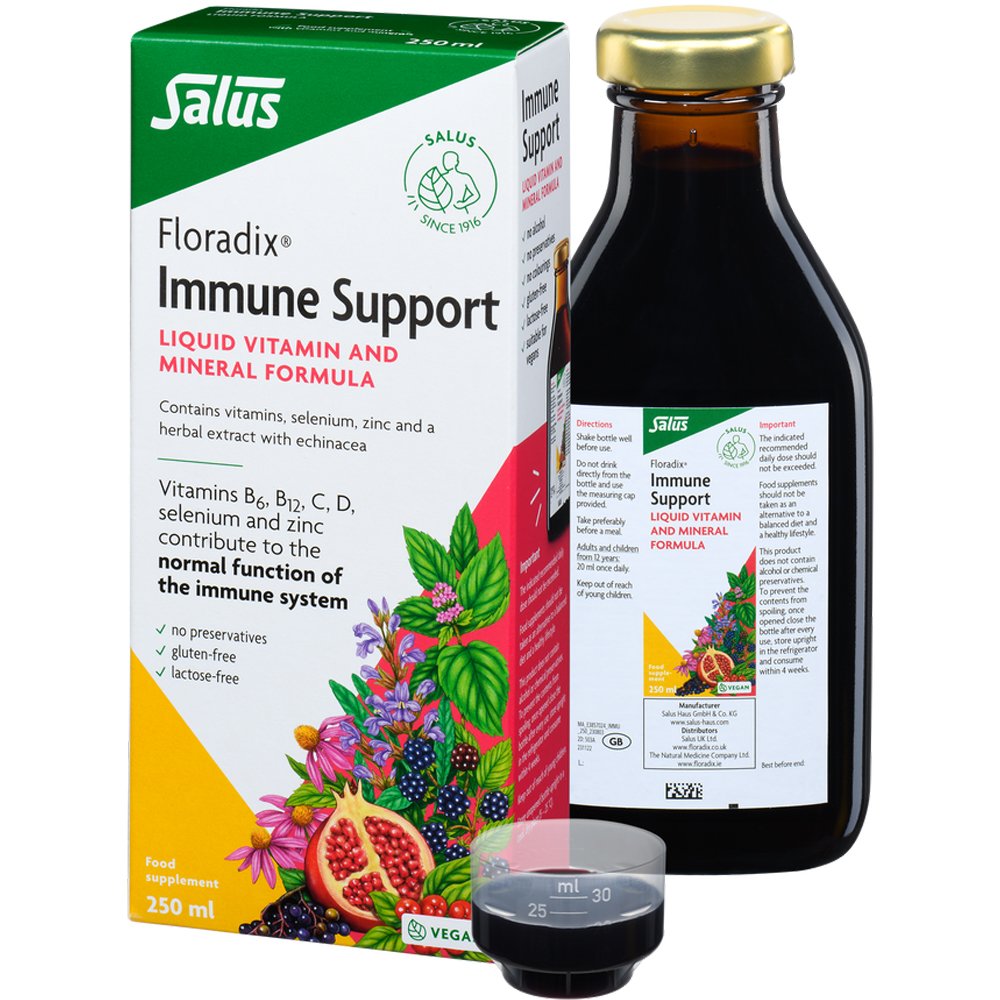 Power Health Floradix Immune Support Liquid Formula Συμπλήρωμα Διατροφής Εκχυλίσματος Φυτών Πλούσιο σε Βιταμίνες για Ενίσχυση του Ανοσοποιητικού 250ml