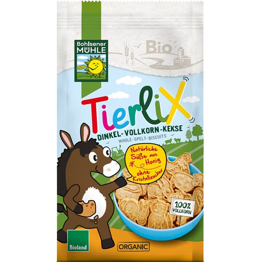 Bohlsener Mühle Bohlsener Mühle Tierlix Dinkel Whole Spelt Biscuits Βιολογικά Μπισκότα με Αλεύρι Ντίνκελ Ολικής Άλεσης 125g