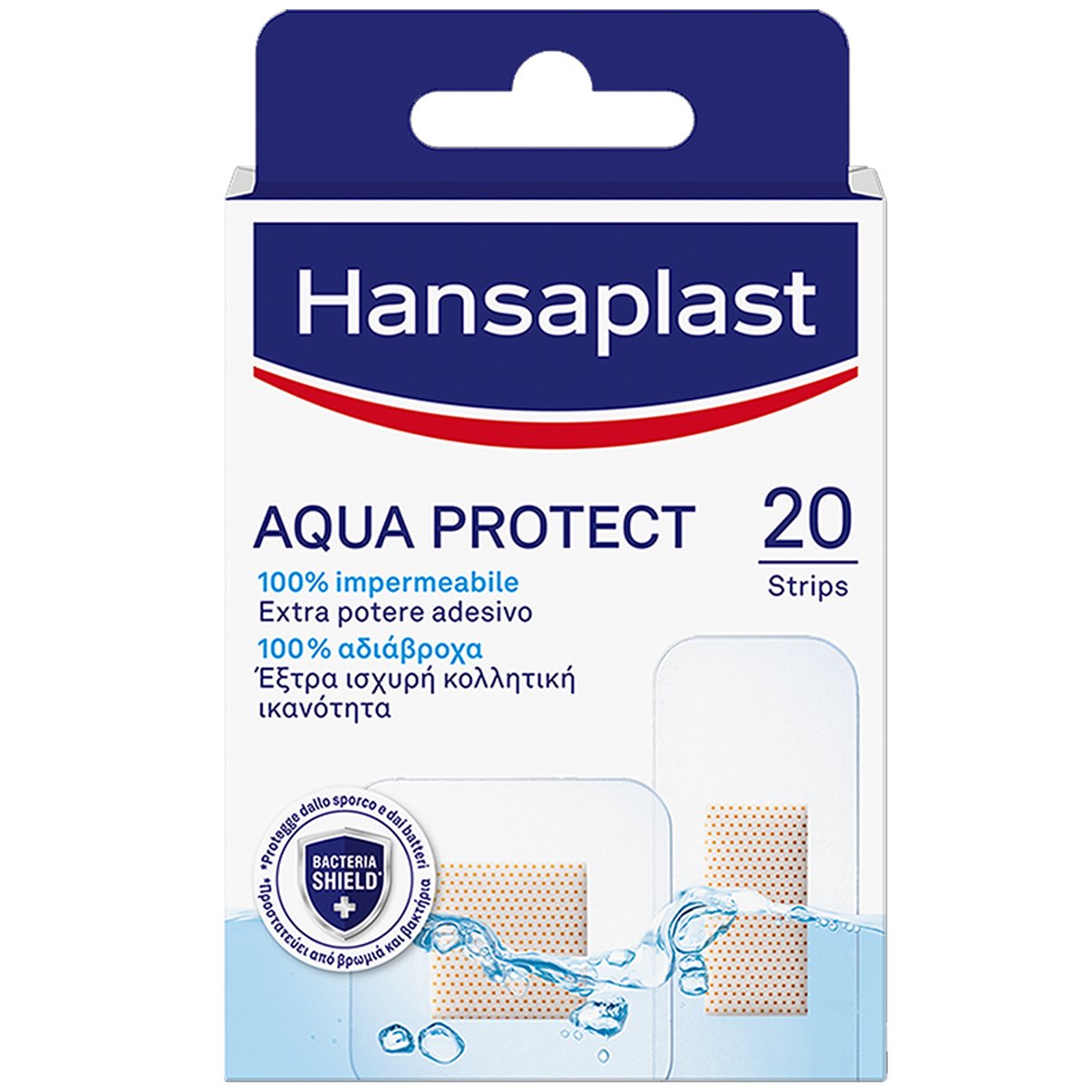 Hansaplast Hansaplast Aqua Protect Strips Αδιάβροχα Επιθέματα για την Κάλυψη & Προστασία Μικρών Πληγών 20 Τεμάχια