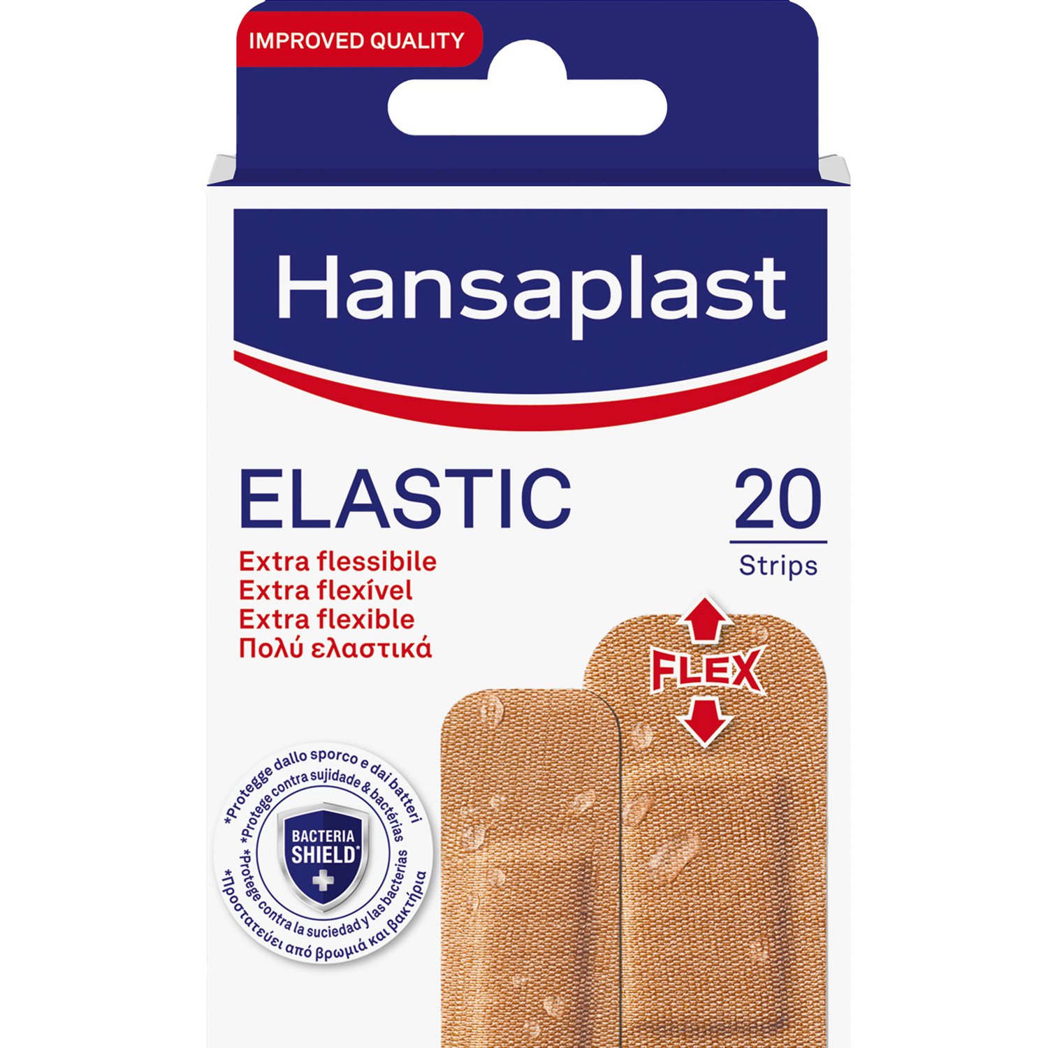 Hansaplast Hansaplast Elastic Extra Flexible Strips Πολύ Ελαστικά Επιθέματα για Κάλυψη Κάθε Είδους Μικρής Πληγής 20 Τεμάχια