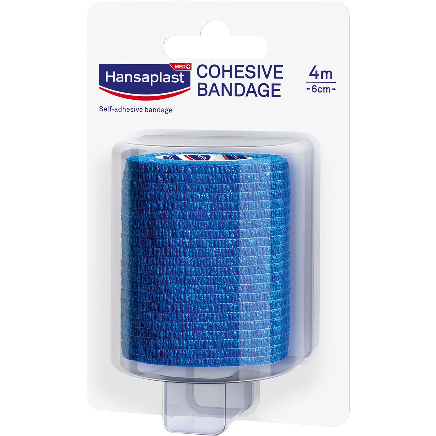 Hansaplast Hansaplast Med+ Cohesive Bandage 4m x 6cm Αυτοσυγκρατούμενος Επίδεσμος για Στερέωση Γαζών, 1 Τεμάχιο