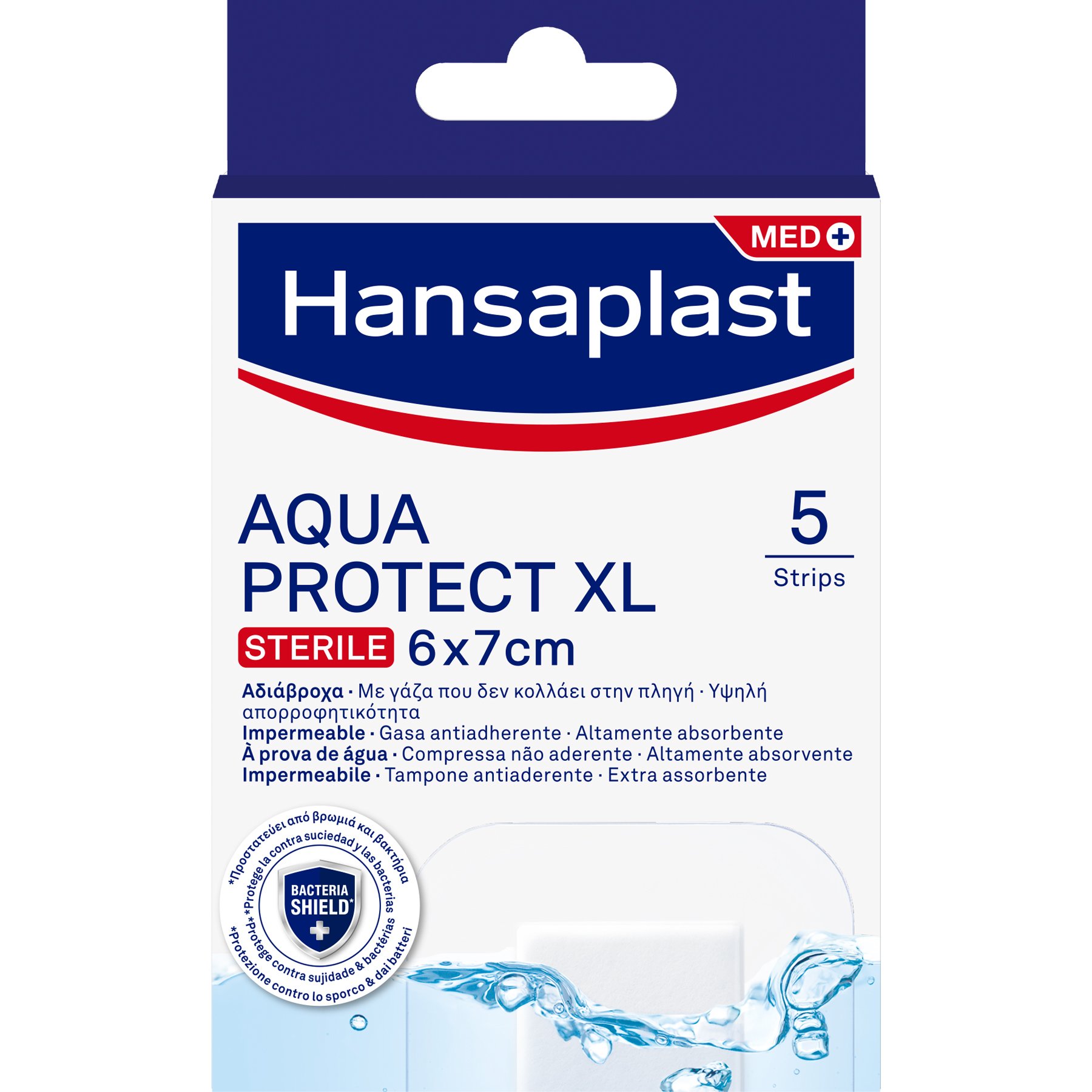 Hansaplast Aqua Protect XL Sterile Strips 6x7cm Αδιάβροχα Επιθέματα για την Κάλυψη & Προστασία Μεσαίων ή Μεγαλύτερων Πληγών 5 Τεμάχια φωτογραφία