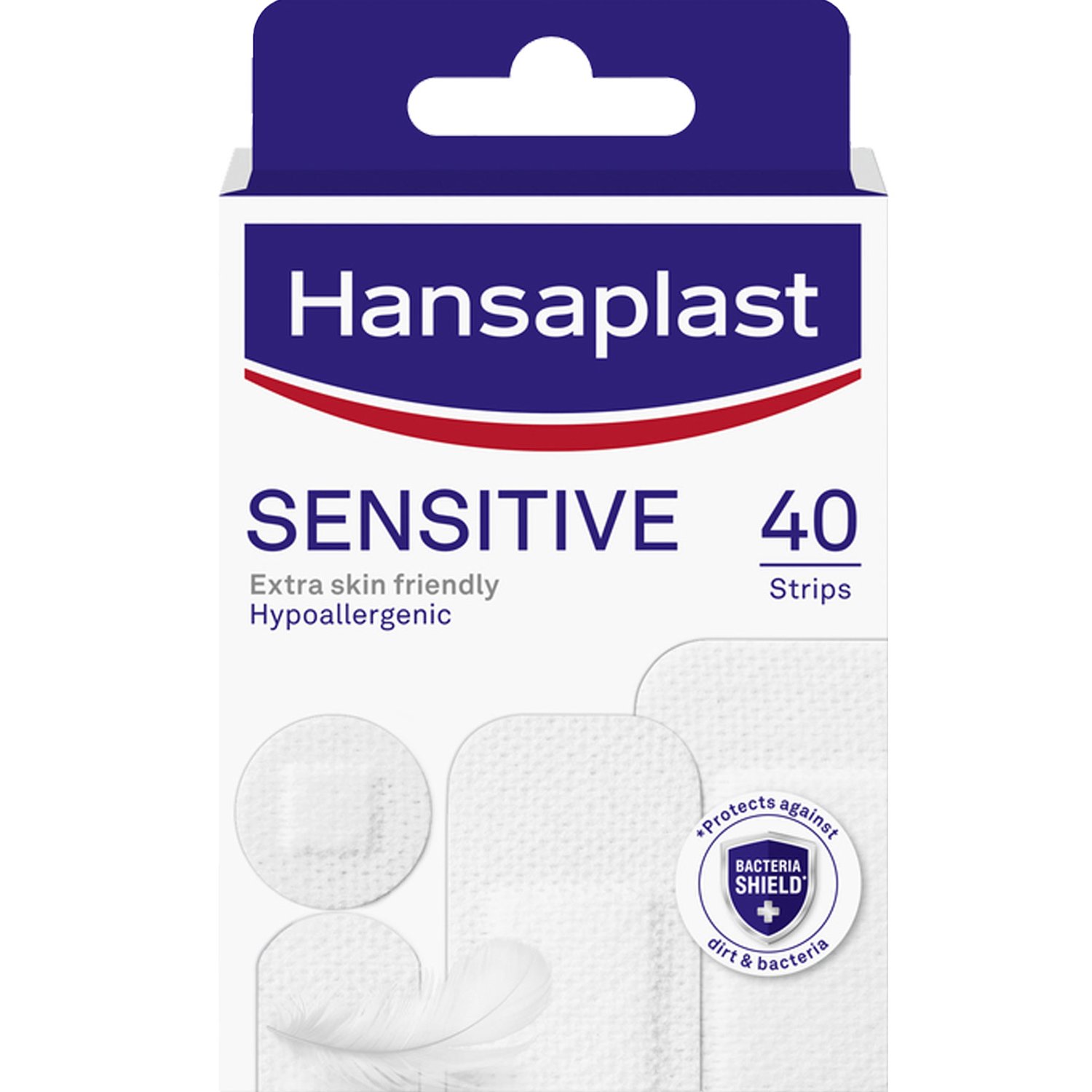 Hansaplast Hansaplast Sensitive Extra Skin Friendly Strips Υποαλλεργικά Απαλά Επιθέματα για την Κάλυψη & Προστασία Μικρών Πληγών σε Διάφορα Μεγέθη 40 Τεμάχια