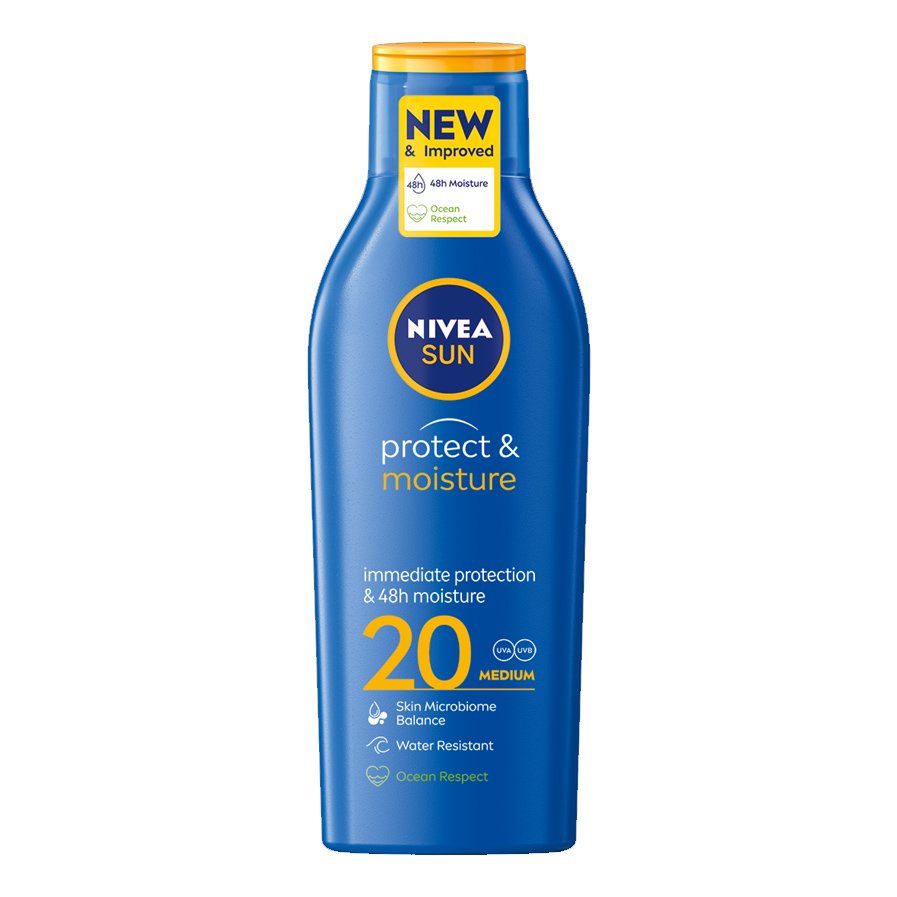 Nivea Sun Protect & Moisture Lotion Spf20 Αντηλιακό Ενυδατικό Γαλάκτωμα Σώματος Μεσαίας Προστασίας 200ml φωτογραφία