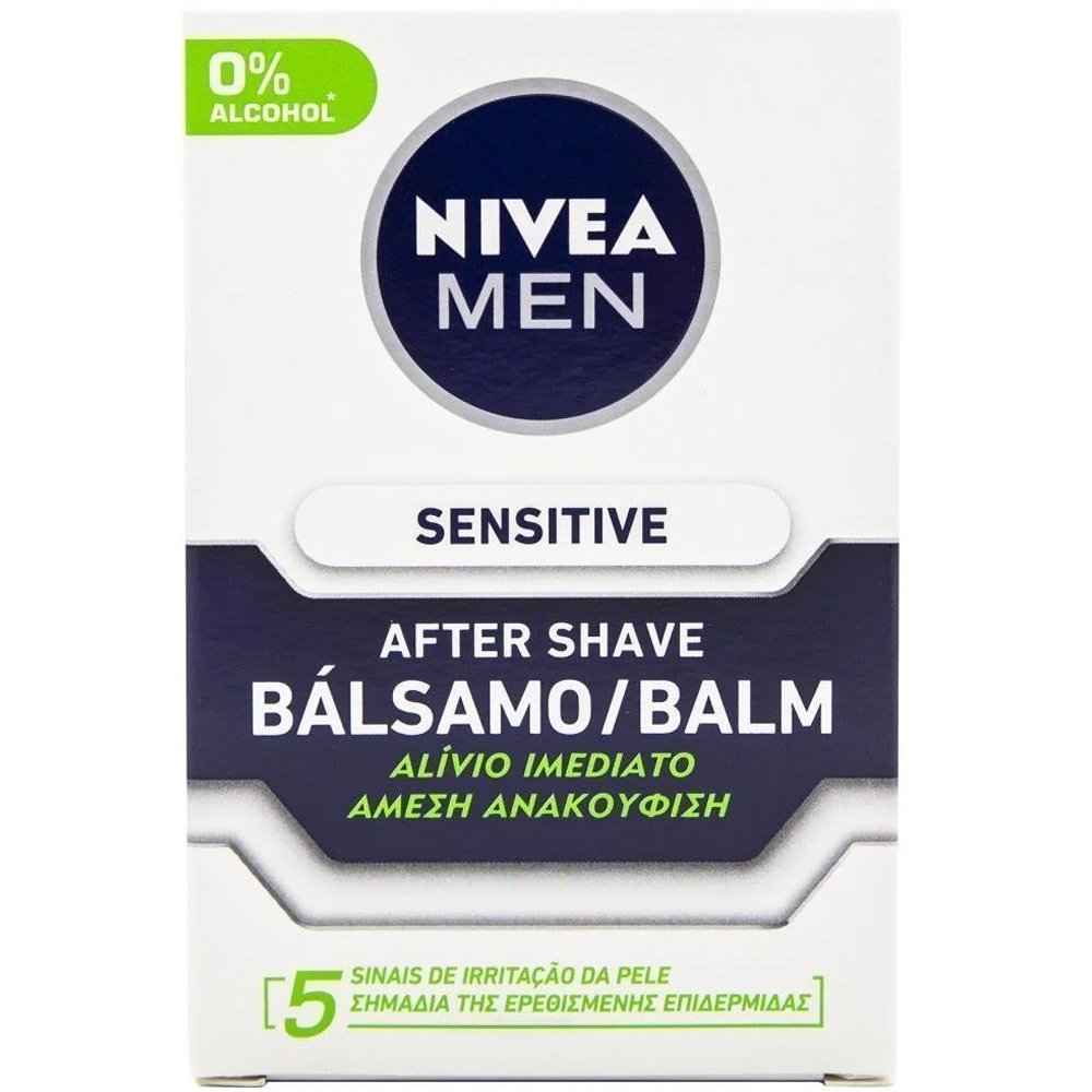 Nivea Nivea Men Sensitive Replenishing After Shave Balm Καταπραϋντικό Βάλσαμο για Μετά το Ξύρισμα για Ερεθισμένη Επιδερμίδα & Άμεση Ανακούφιση Χωρίς Οινόπνευμα 100ml