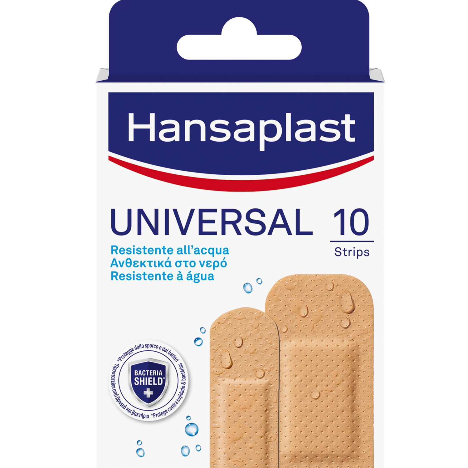 Hansaplast Hansaplast Universal Water Resistant Ανθεκτικά στο Νερό Επιθέματα σε Διάφορα Μεγέθη για Κάλυψη Μικρών Πληγών 10 Τεμάχια