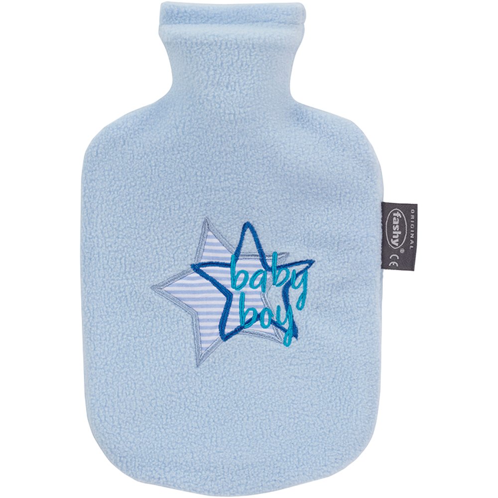 Fashy Fashy Kids Hot Water Bottle With Cover Baby Boy 800ml Παιδικό Μπουκάλι Ζεστού Νερού με Υφασμάτινο Κάλυμμα 1 Τεμάχιο