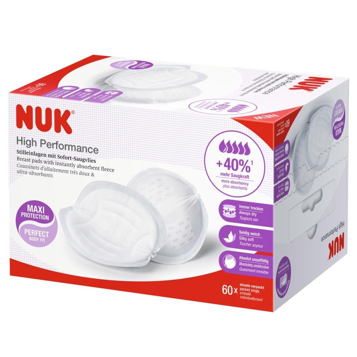 Nuk Nuk High Performance Breast Pad Επιθέματα Στήθους Υψηλής Απορροφητικότητας - 60 Τεμάχια