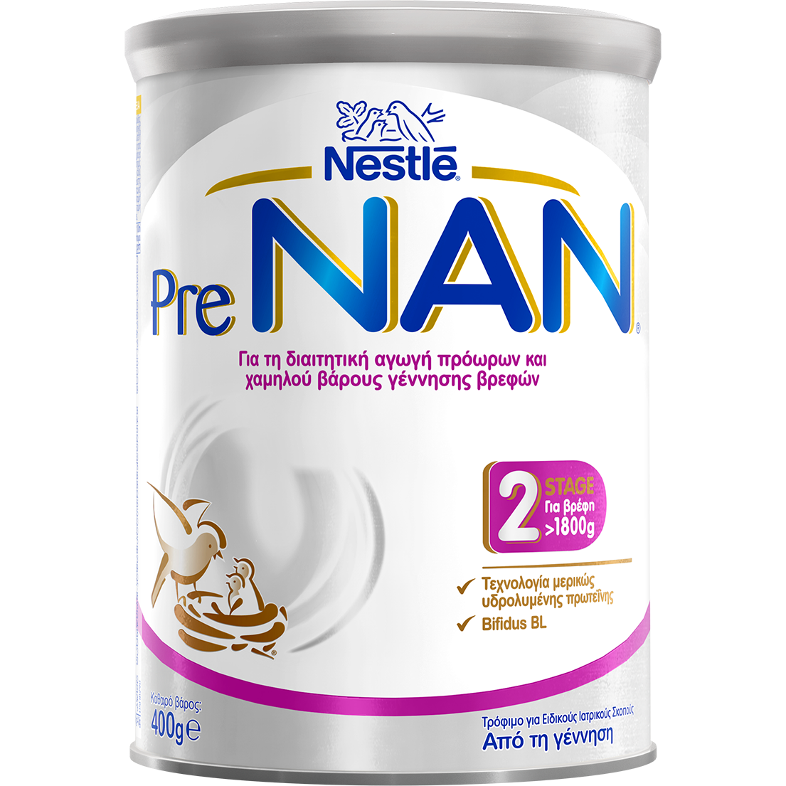 Nestle Nestle PreNAN Discharge Γάλα σε Σκόνη για Λιποβαρή & Πρόωρα Βρέφη, Από τη Γέννηση 400gr