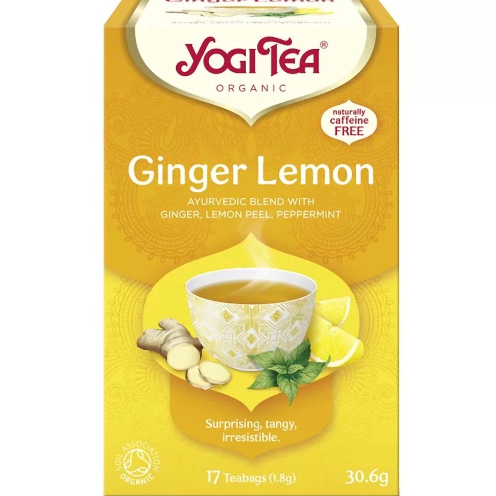 Yogi Tea Yogi Tea Ginger Lemon  Ρόφημα Βοτάνων με Αποξηραμένη Ρίζας Τζίντζερ & Λεμόνι για Πνευματική Αρμονία, Ενέργεια & Αντιμετώπιση Κρυολογήματος 17 Teabags (17 Φακελάκια x 1,8g)