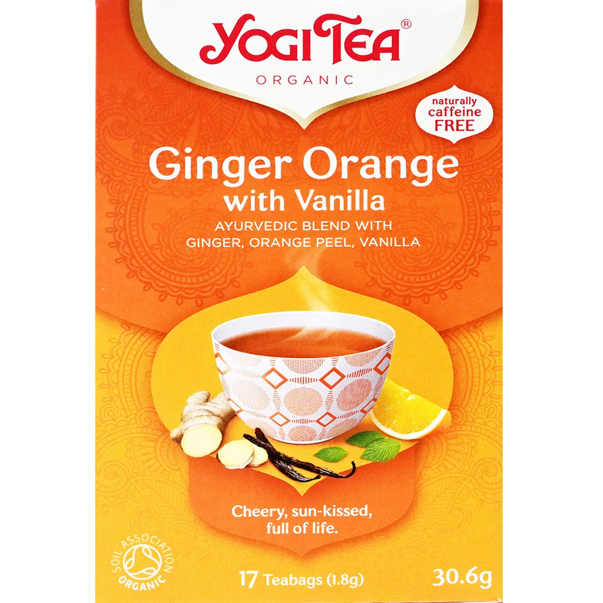 Yogi Tea Yogi Tea Ginger Orange Ayurvedic Blend 17 Teabags (17 Φακελάκια x 1.8g),Τσάι για Τόνωση & Αναζωογόνηση με Τζίντζερ, Πορτοκάλι & Βανίλια