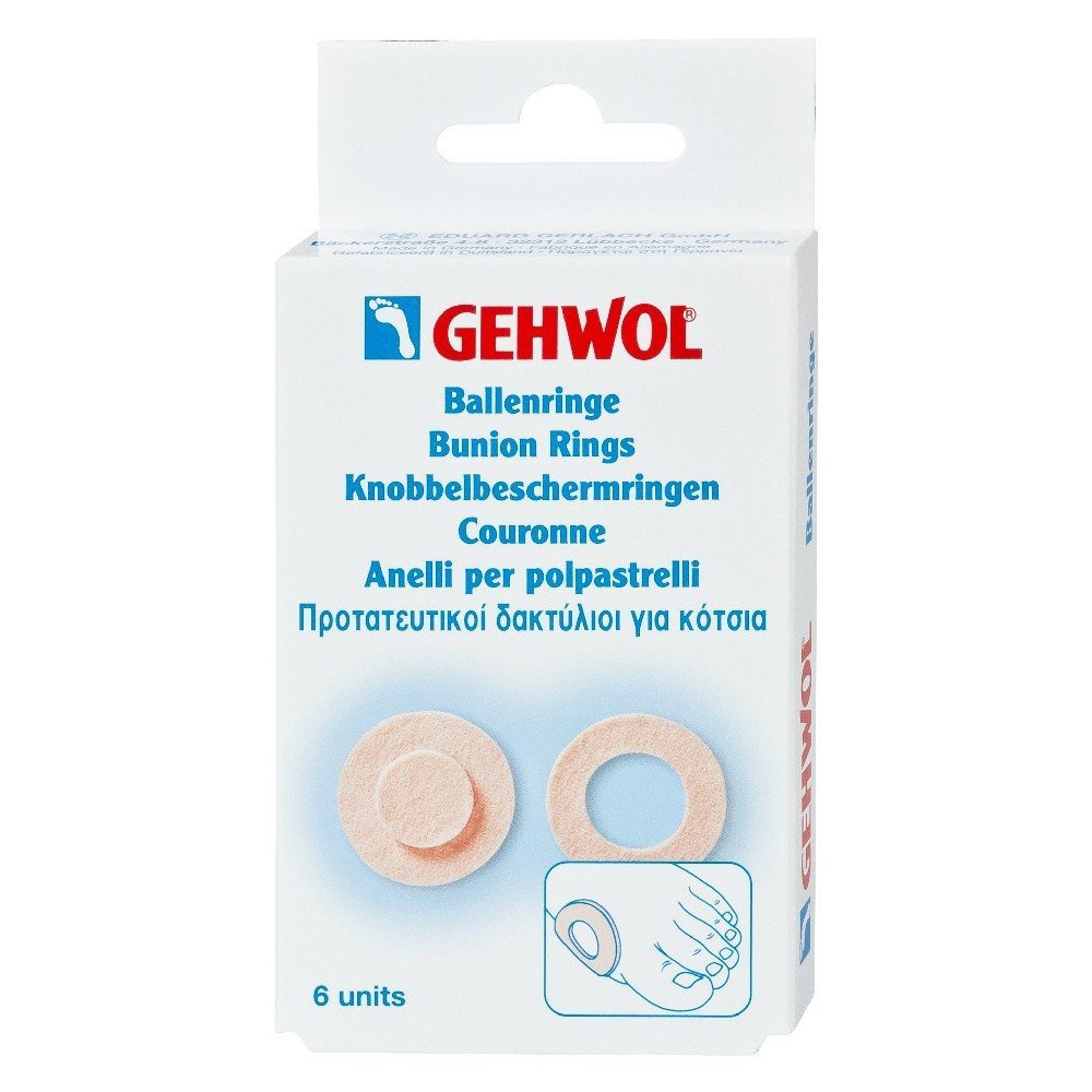 Gehwol Gehwol Bunion Protective Rings Δακτύλιοι που Προστατεύουν τα Κότσια 6 Τεμάχια