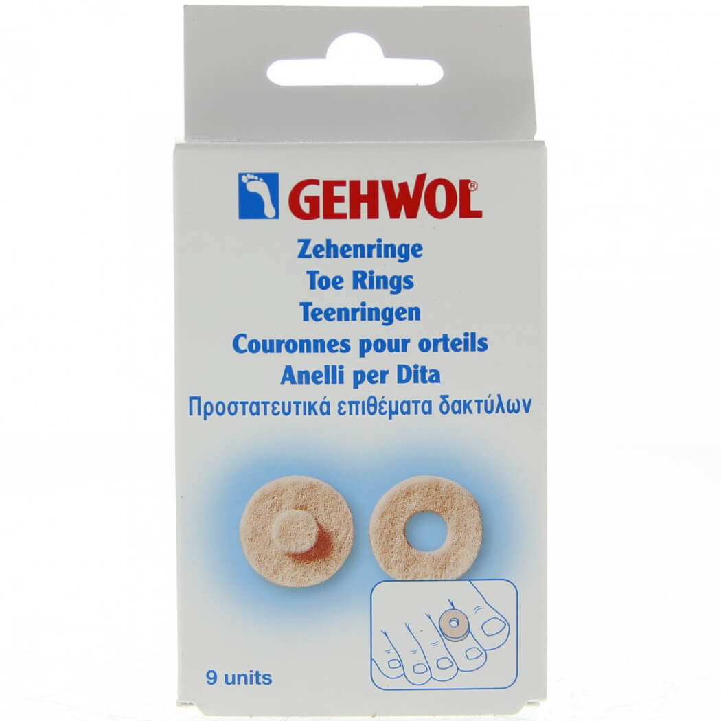 Gehwol Gehwol Toe Ring Στρογγυλά Προστατευτικά Επιθέματα Δακτύλων 9 τεμάχια