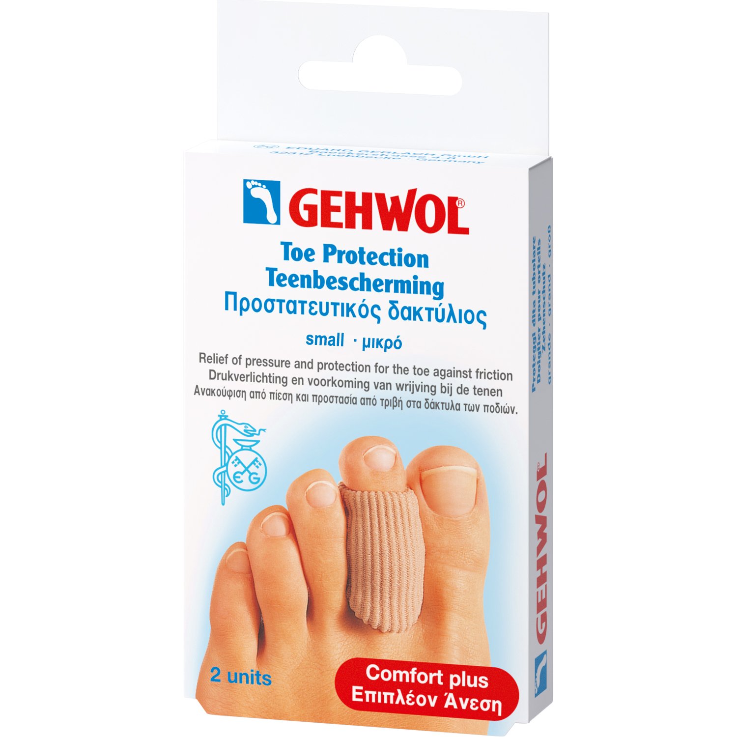 Gehwol Gehwol Toe Protection Προστατευτικός Δακτύλιος Δακτύλων Ποδιού για Προστασία από Πίεση σε Μυρμηγκιές & Κάλους 2 Τεμάχια - Μικρό (S)