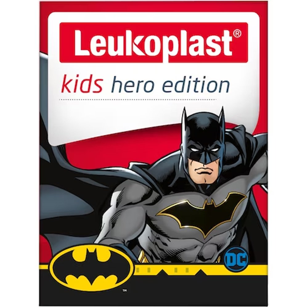 Leukoplast Leukoplast Kids Hero Edition Batman Strips Παιδικά Αυτοκόλλητα Επιθέματα για Μικροτραυματισμούς με τον Batman 2 Μεγέθη, 12 Τεμάχια