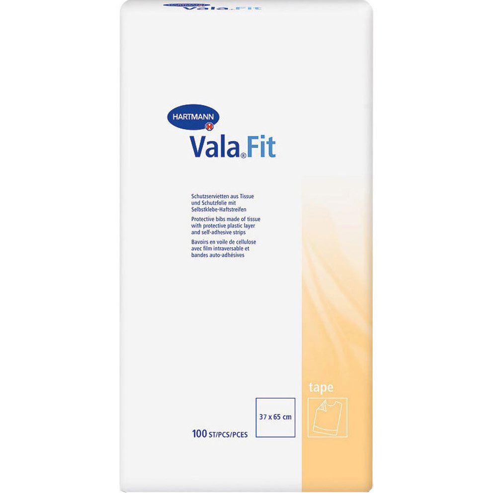 HARTMANN Hartmann Vala Fit Protective Tissue Bibs Προστατευτικά Προστήθια με Θήκη Συλλογής Υπολειμμάτων 100 Τεμάχια