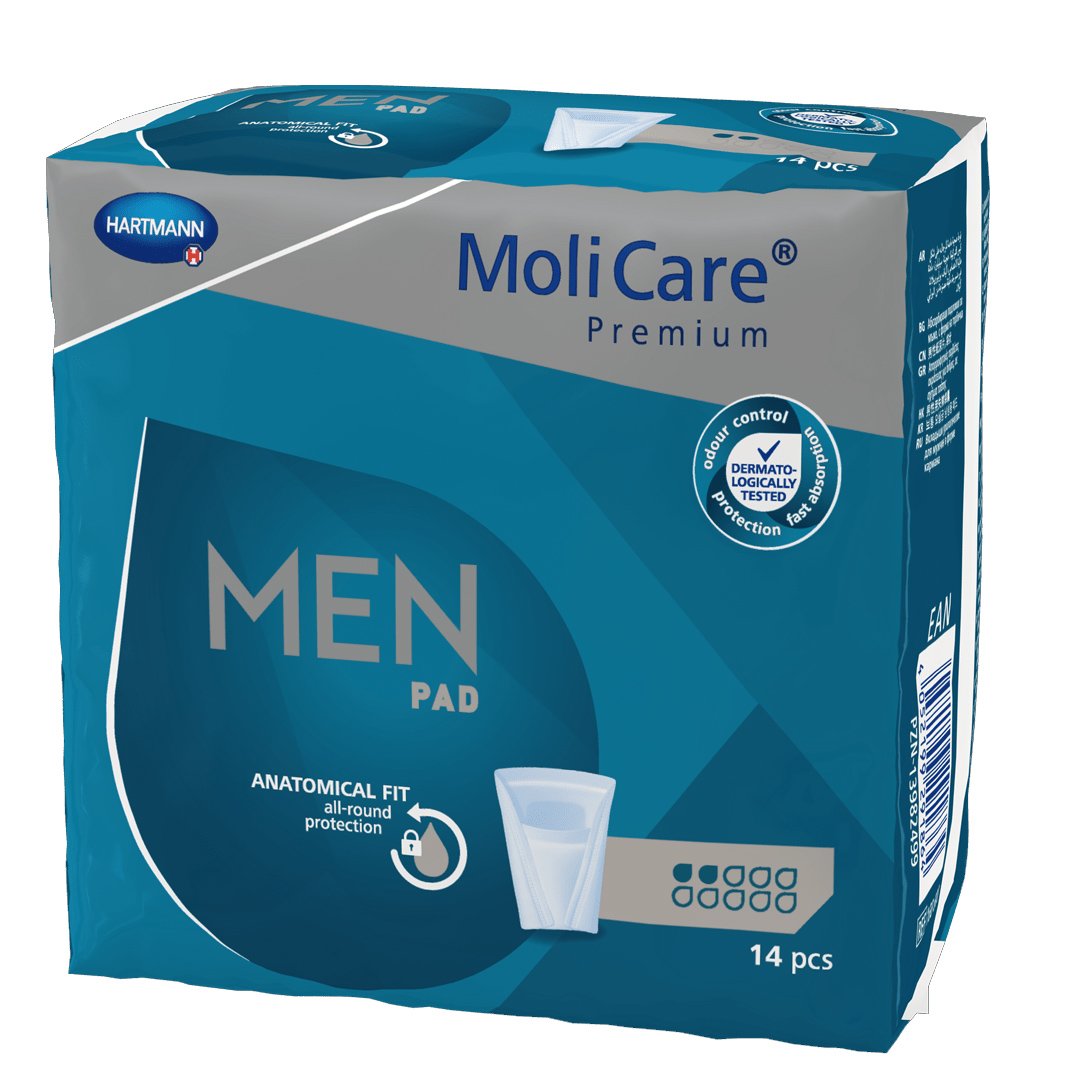 HARTMANN Hartmann MoliCare Premium Men Pad Επιθέματα Ακράτειας για Άντρες για Μικρή Ακράτεια 14 Τεμάχια