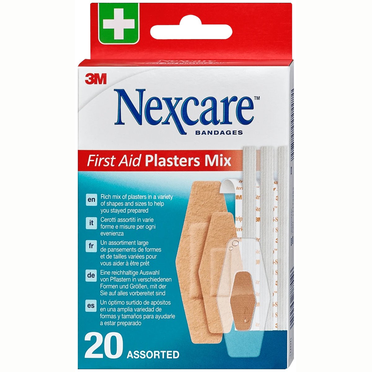 FUTURO 3M Nexcare First Aid Plasters Mix Ποικιλία Επιθεμάτων Πρώτων Βοηθειών 20 Τεμάχια