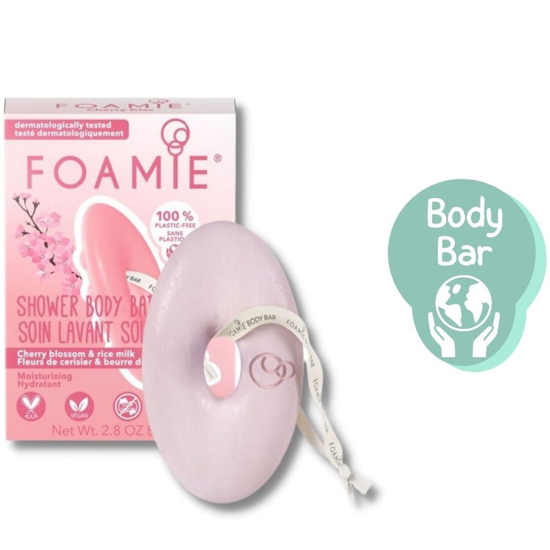 Foamie Foamie Cherry Kiss Θρεπτική Μπάρα Καθαρισμού Σώματος με Άνθη Κερασιάς & Γάλα Ρυζιού για Πλούσια Περιποίηση της Επιδερμίδας 80g