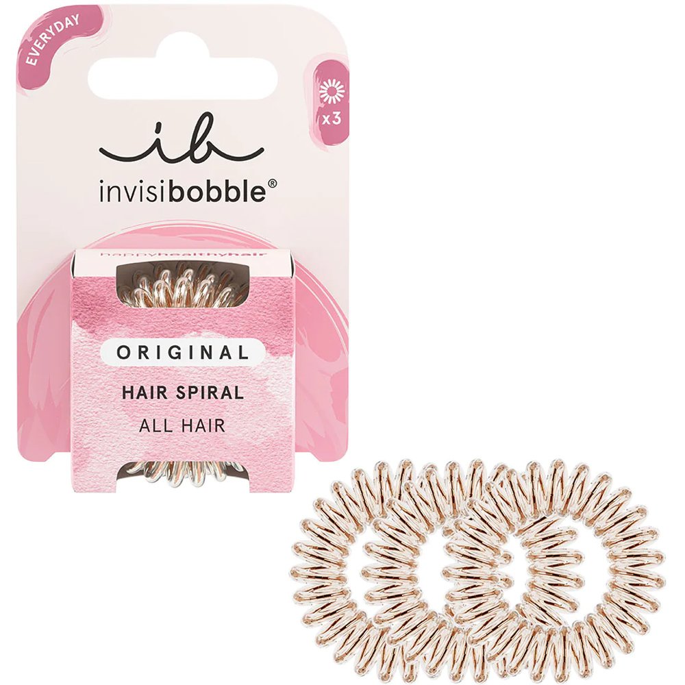 Invisibobble Invisibobble Original Hair Spiral Αδιάβροχα Λαστιχάκια Μαλλιών 3 Τεμάχια - Bronze me Pretty